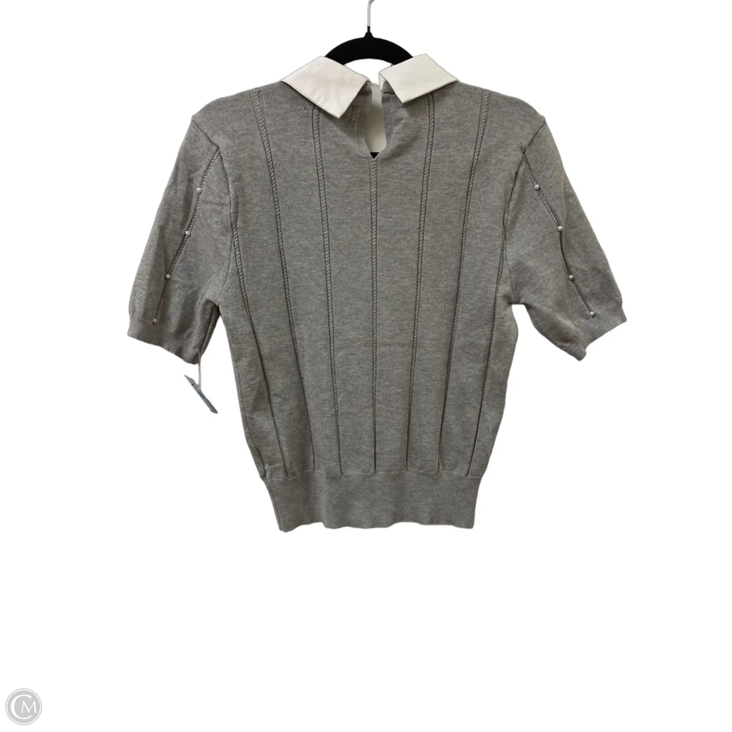 Sweater Short Sleeve By Clothes Mentor In Grey, Size: Xl