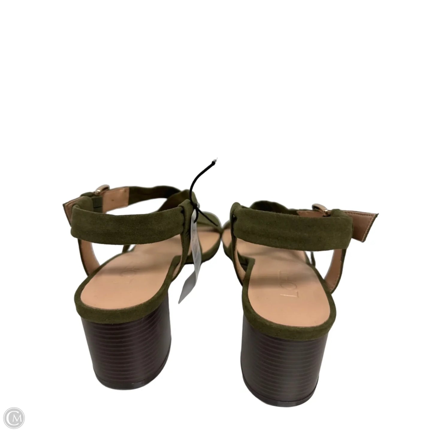 Sandals Heels Block By Loft In Green, Size: 9