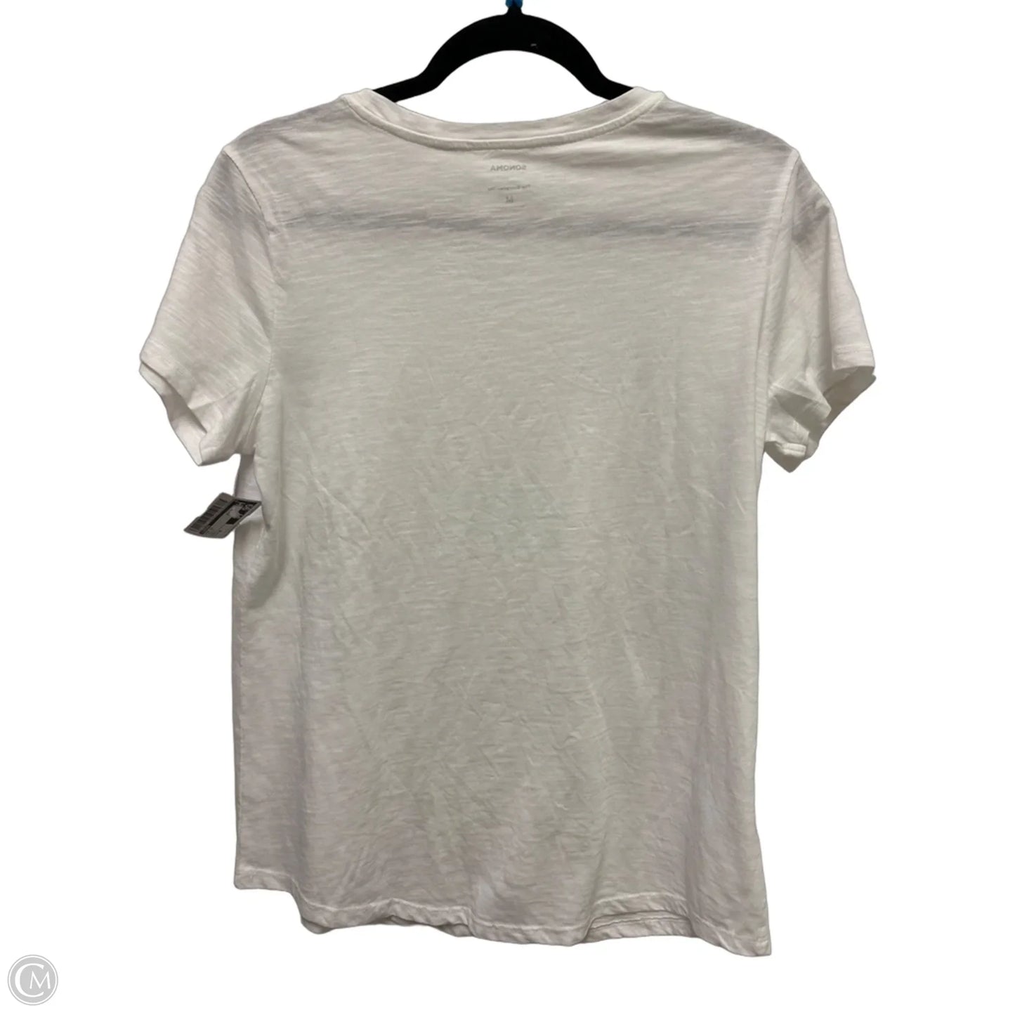 Top Short Sleeve By Sonoma In White, Size: M
