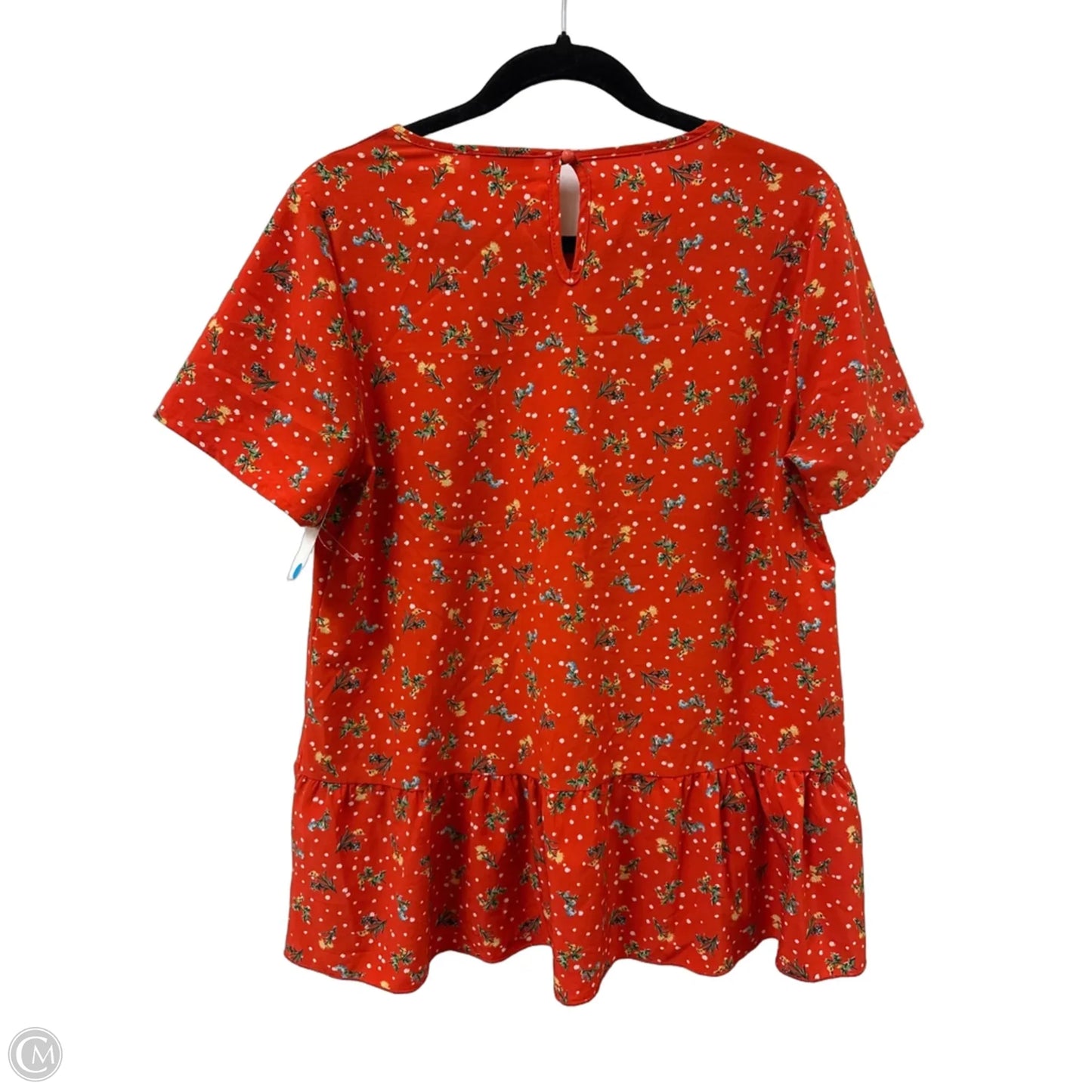 Top Short Sleeve By Orange Creek In Orange, Size: L