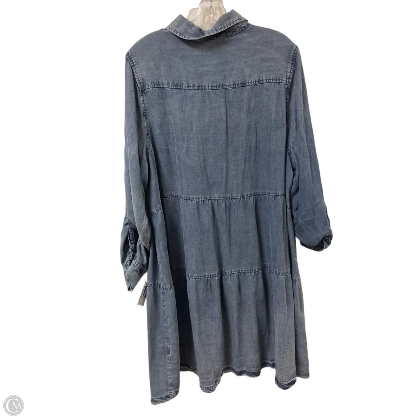 Dress Casual Midi By Velvet Heart In Blue Denim, Size: 1x