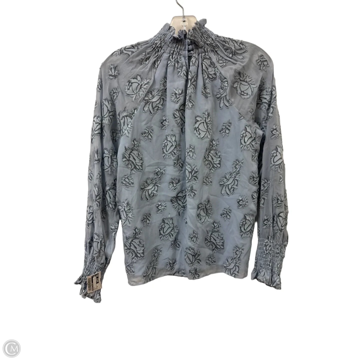 Top Long Sleeve By Rebecca Taylor In Blue, Size: Xs