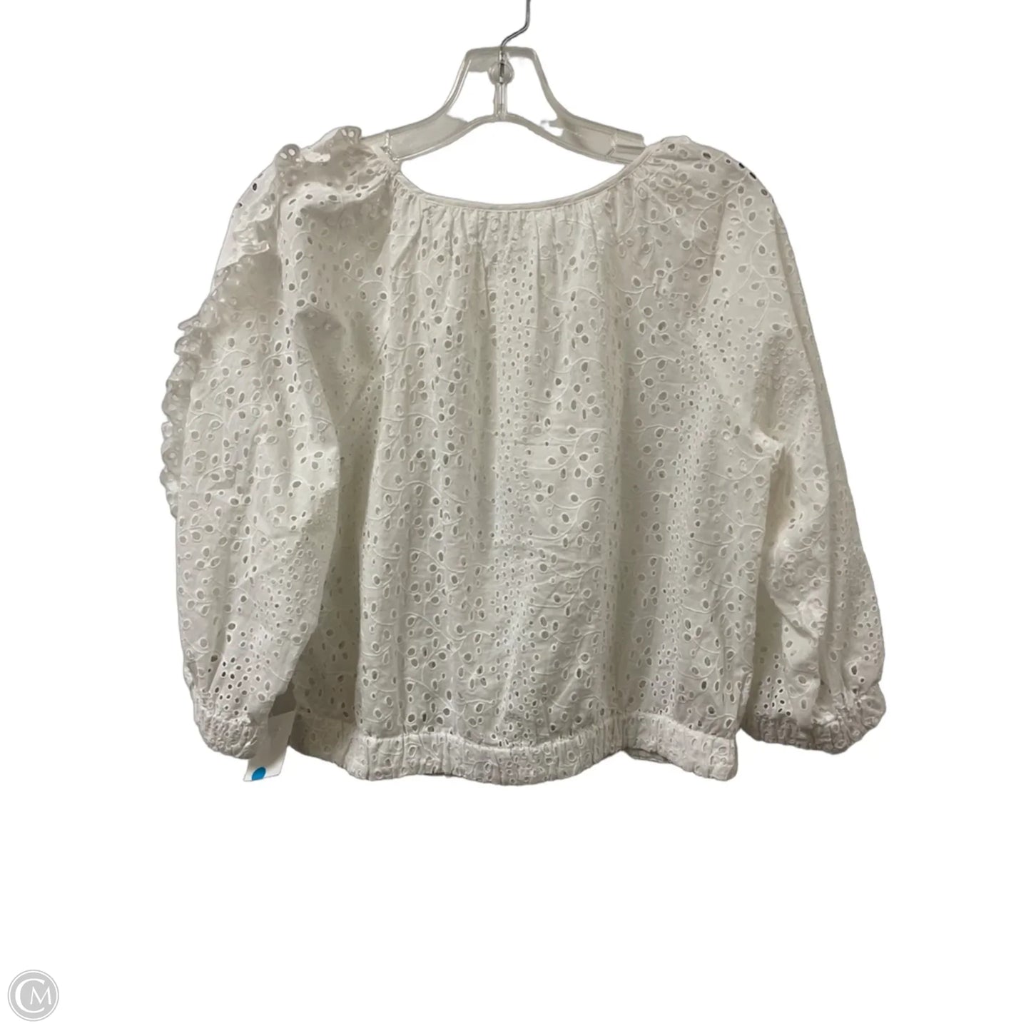 Top Long Sleeve By White House Black Market In White, Size: L