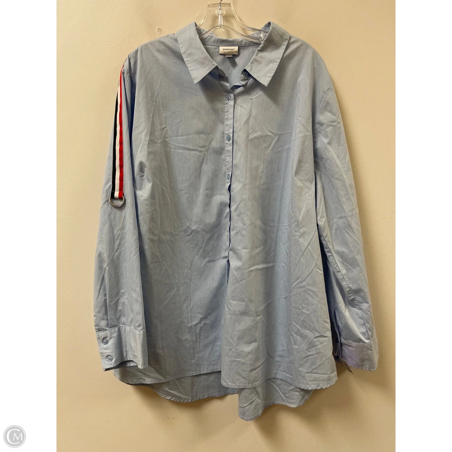 Top Long Sleeve By Avenue In Blue, Size: 4x