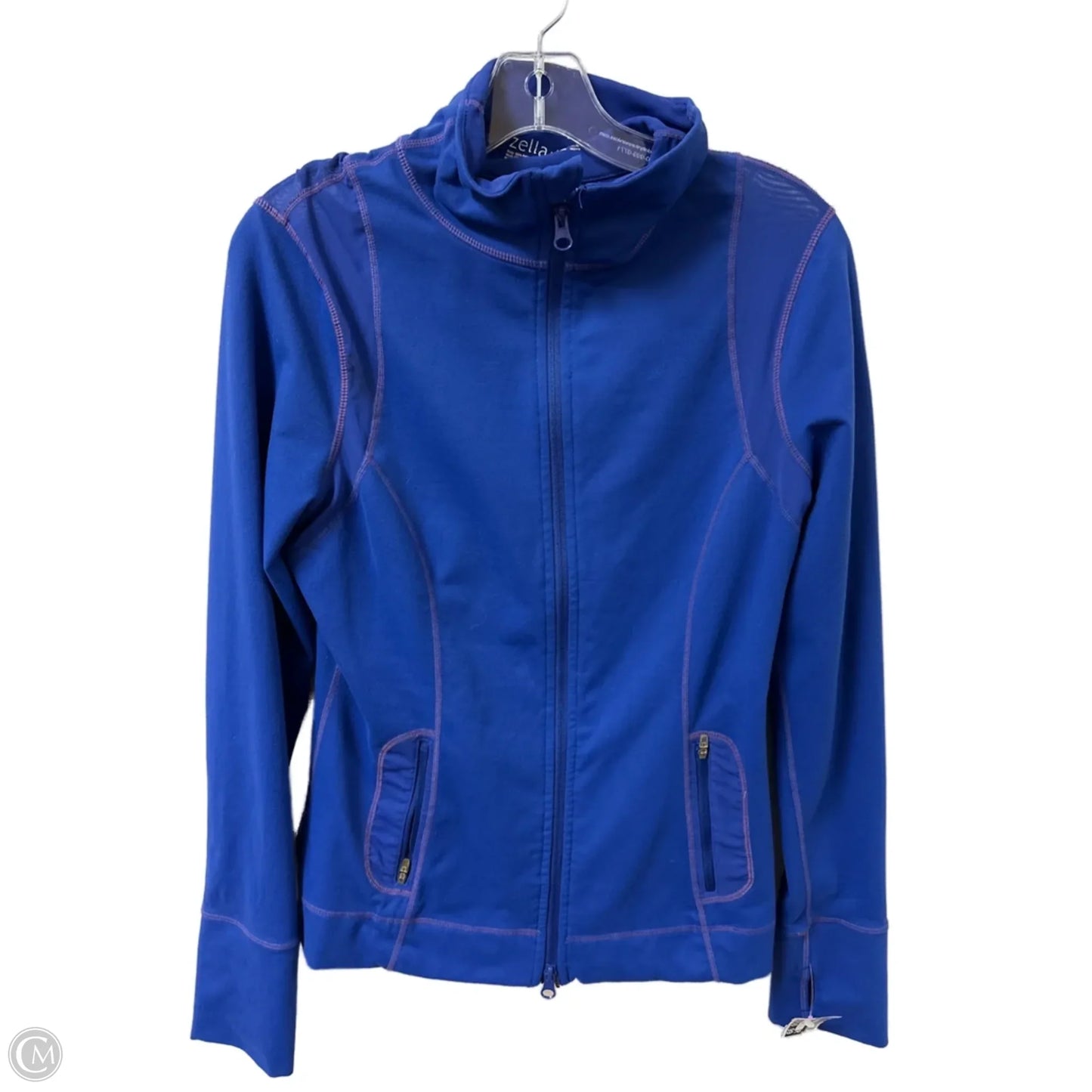 Athletic Jacket By Zella In Blue, Size: M