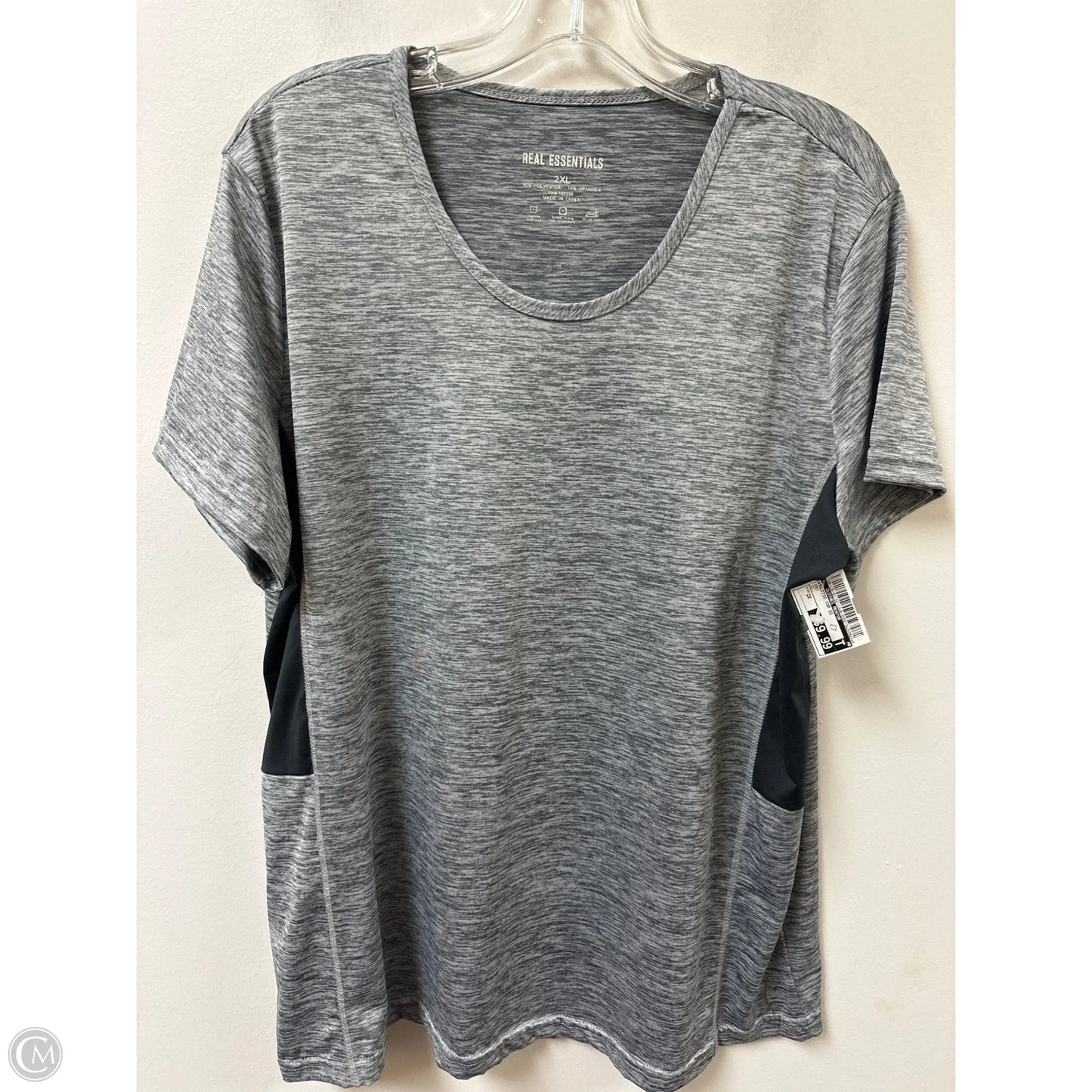 Athletic Top Short Sleeve By Clothes Mentor In Grey, Size: 2x