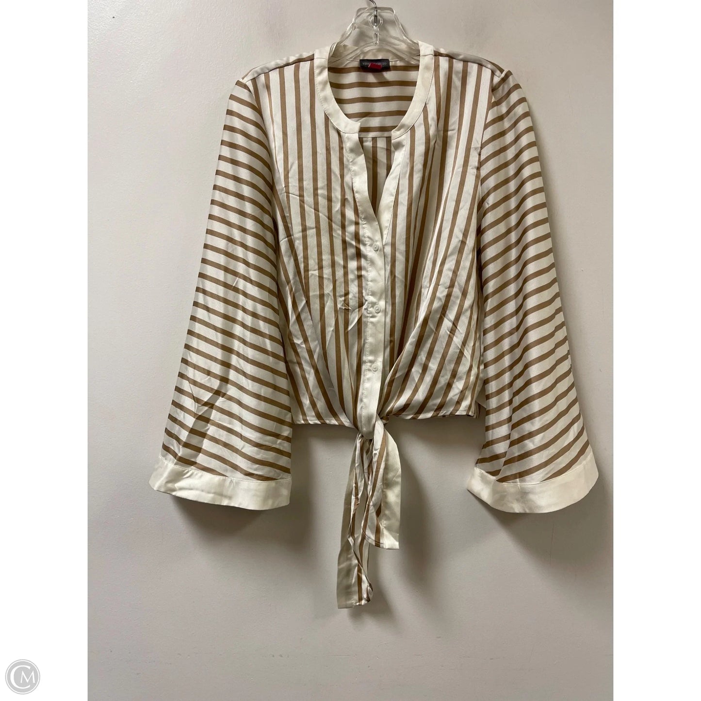 Top Long Sleeve By Vince Camuto In Cream, Size: M