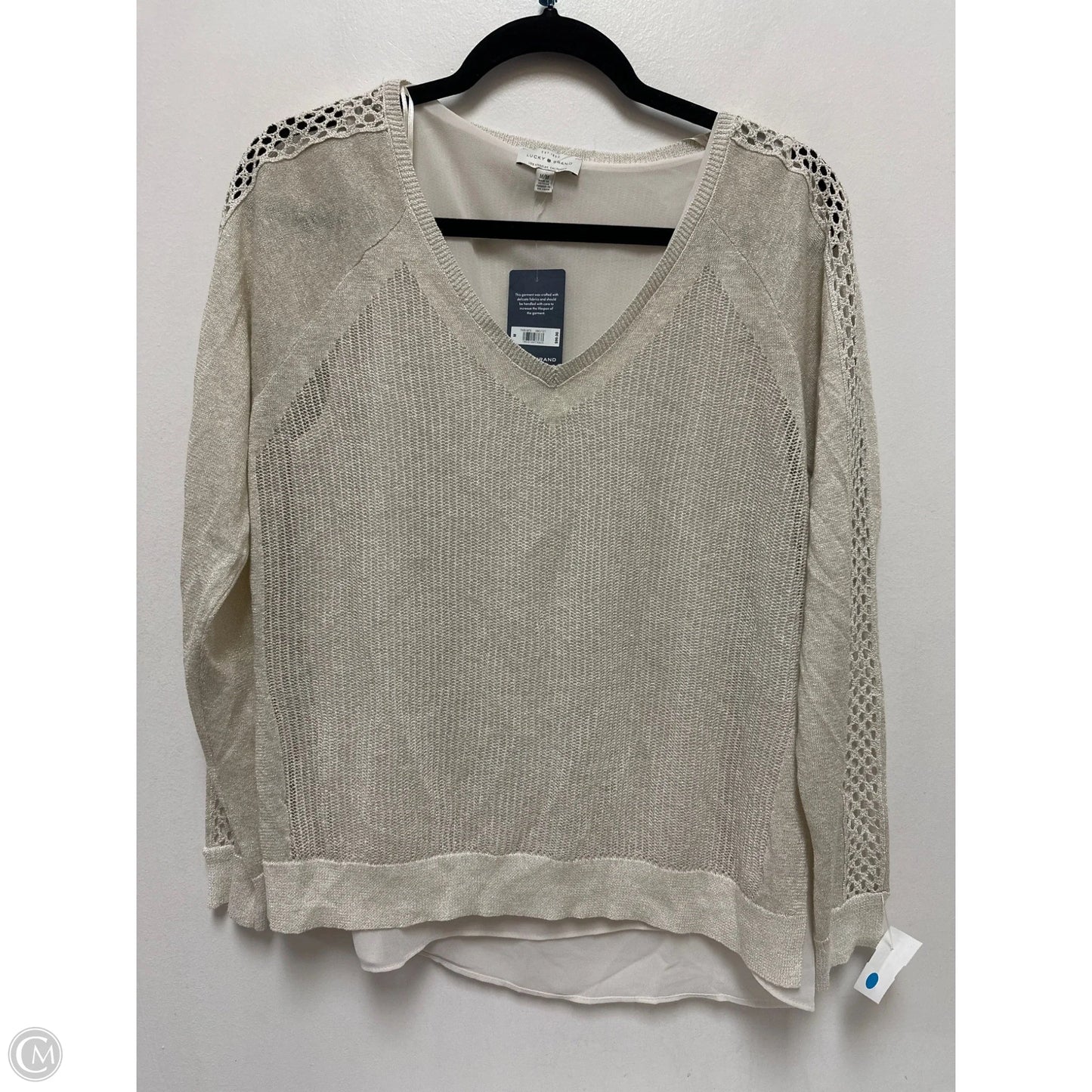 Top Long Sleeve By Lucky Brand In Gold, Size: M