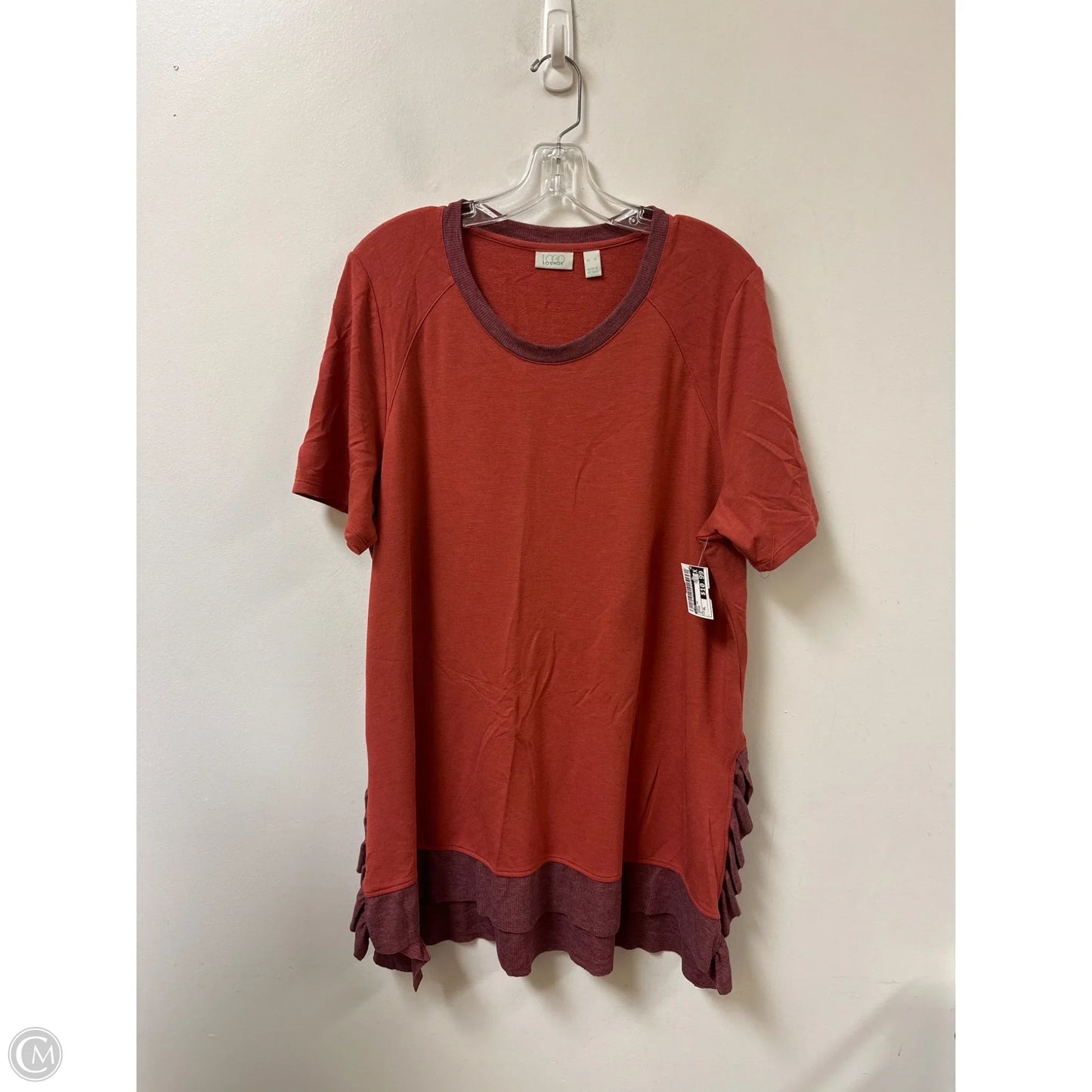 Tunic Short Sleeve By Logo In Orange, Size: Xl