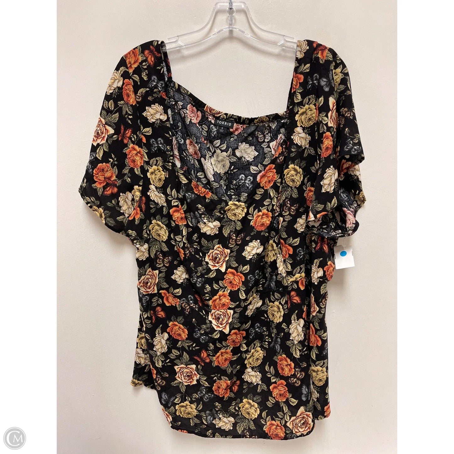 Top Short Sleeve By Torrid In Black, Size: 3x