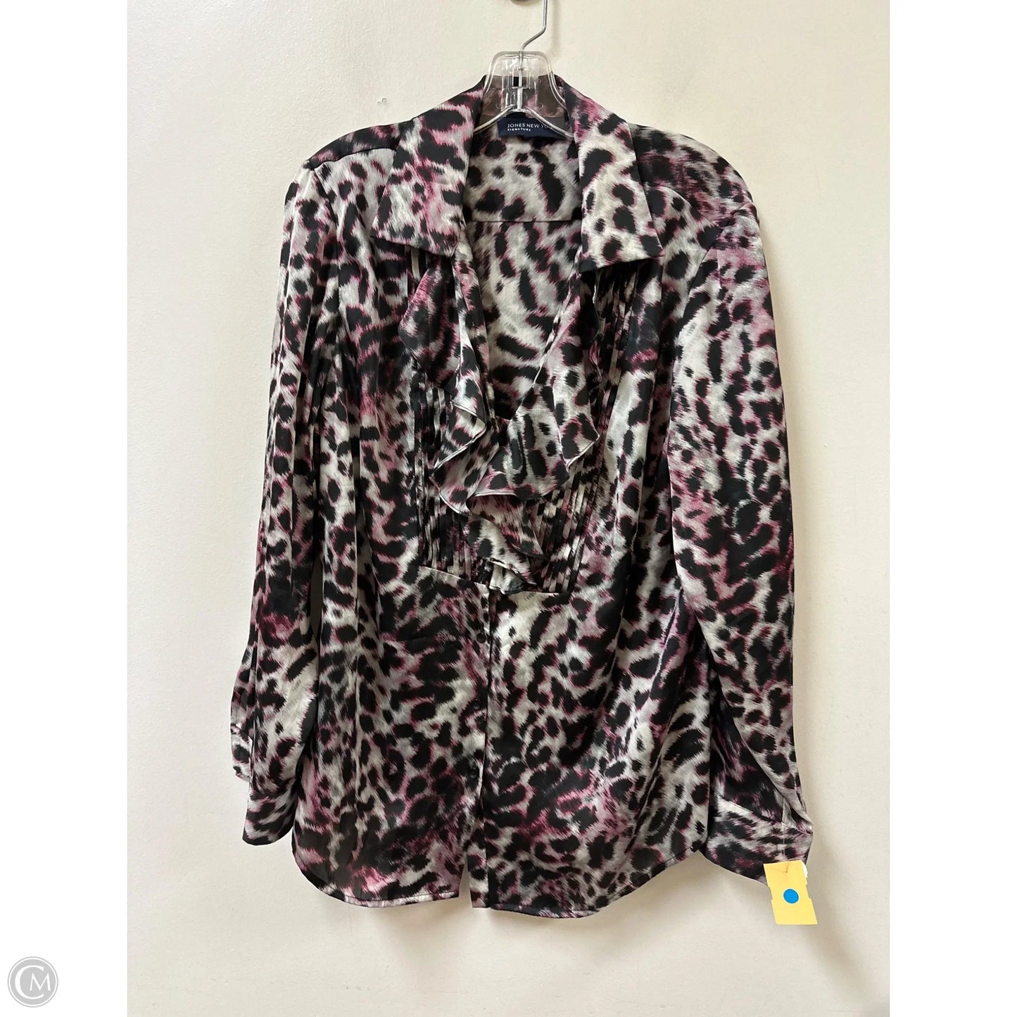 Top Long Sleeve By Jones New York In Grey, Size: Xl