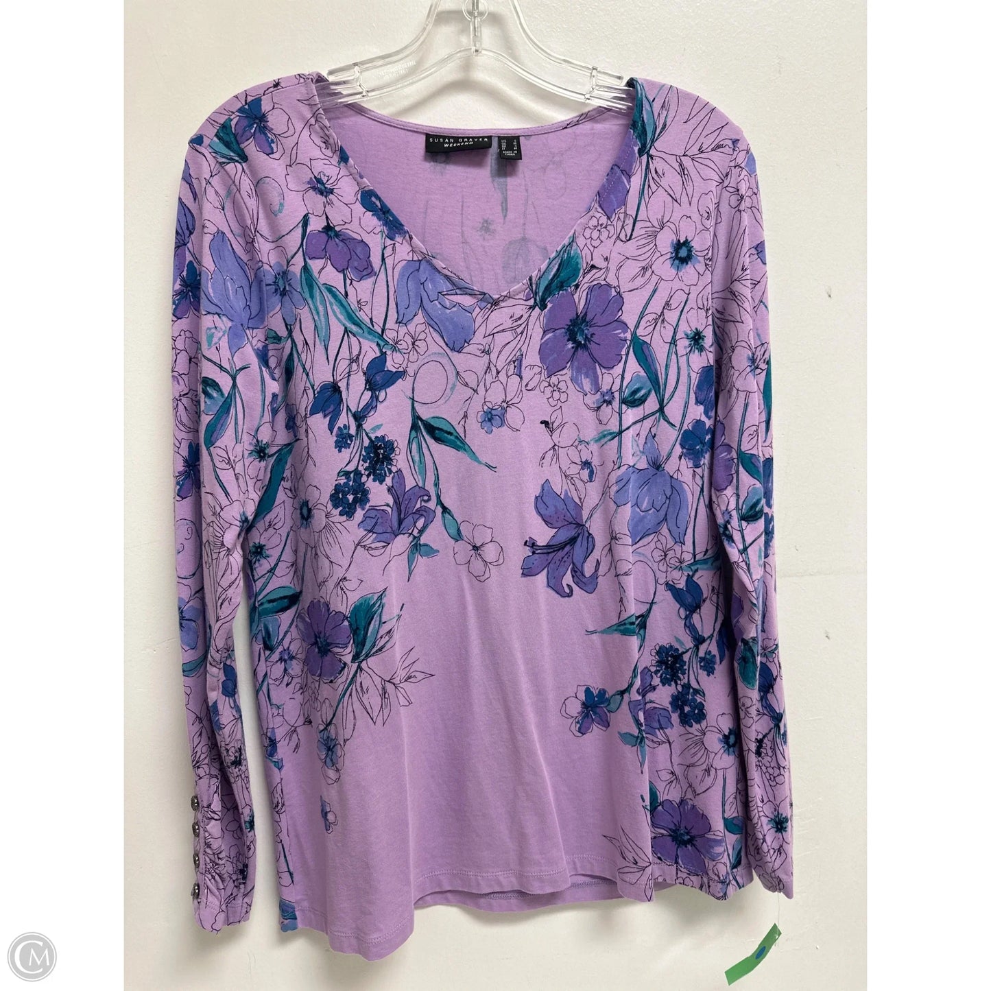 Top Long Sleeve By Susan Graver In Purple, Size: S