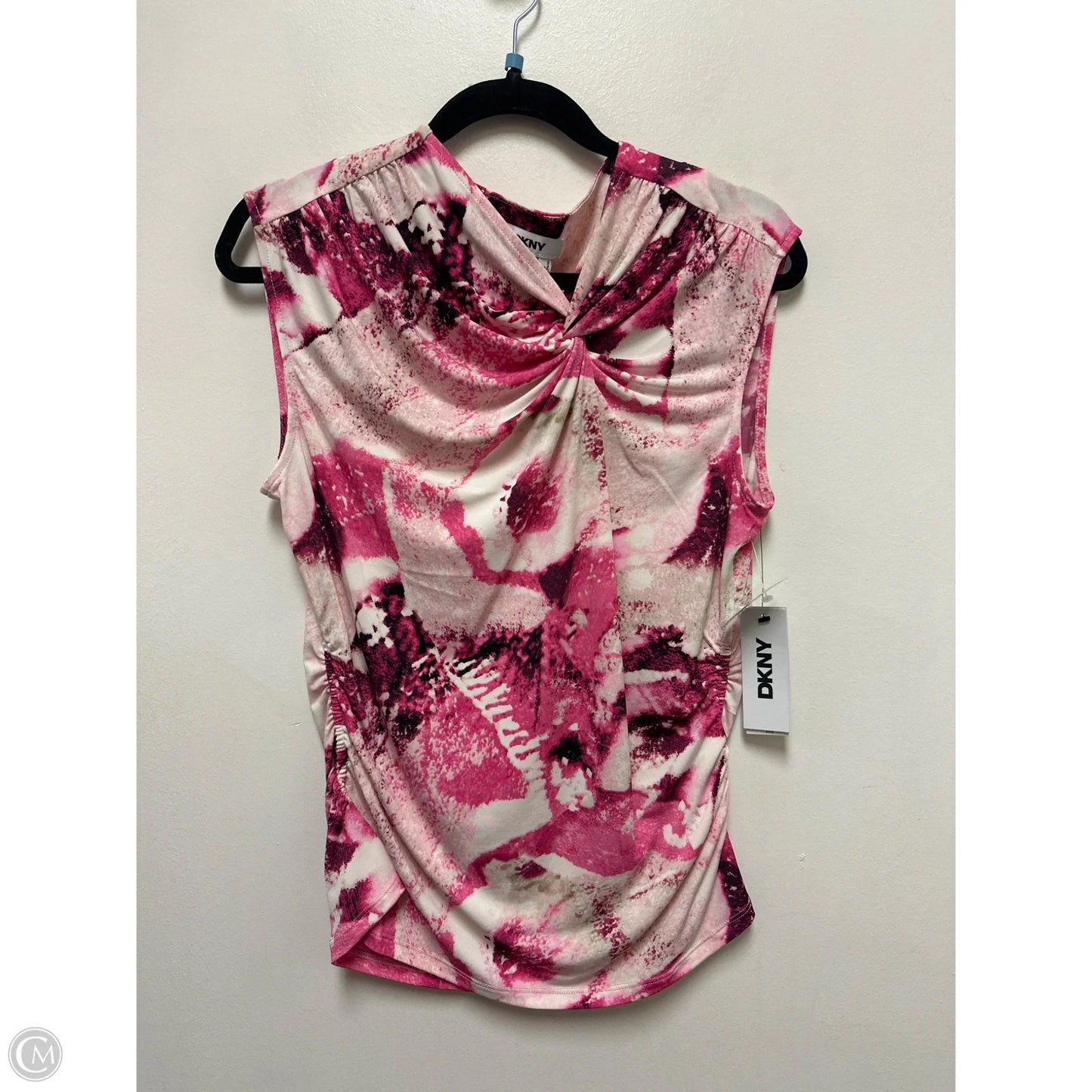 Blouse Sleeveless By Dkny In Pink, Size: L
