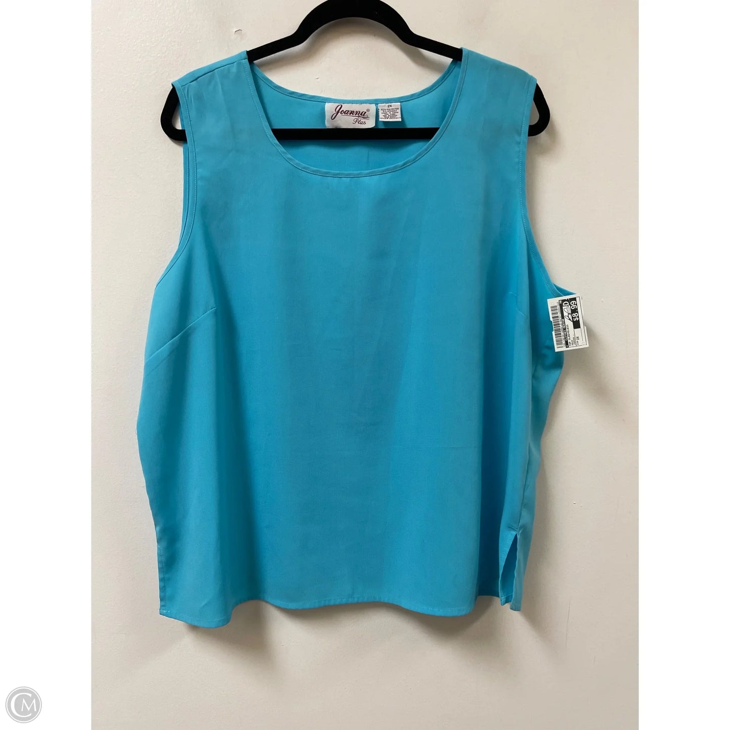 Top Sleeveless By Clothes Mentor In Aqua, Size: 2x