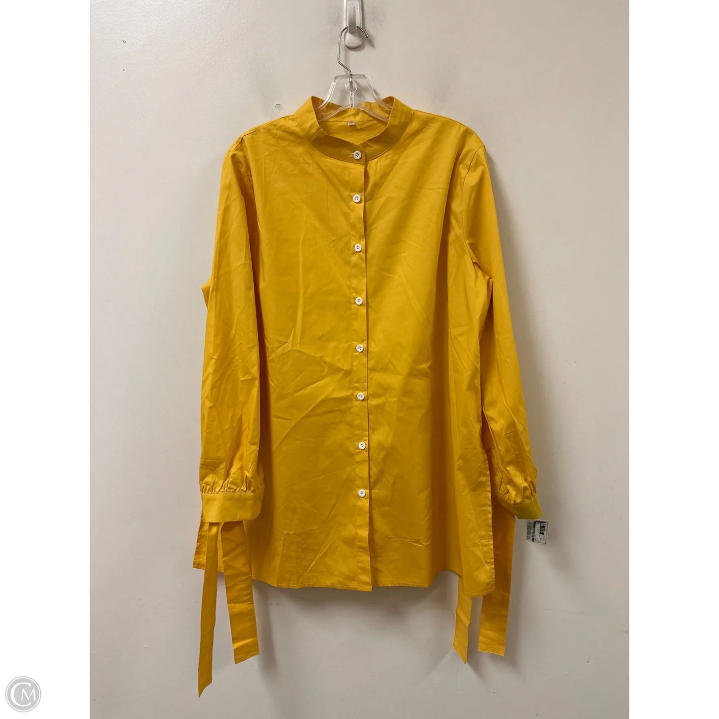 Tunic Long Sleeve By Clothes Mentor In Yellow, Size: 2x