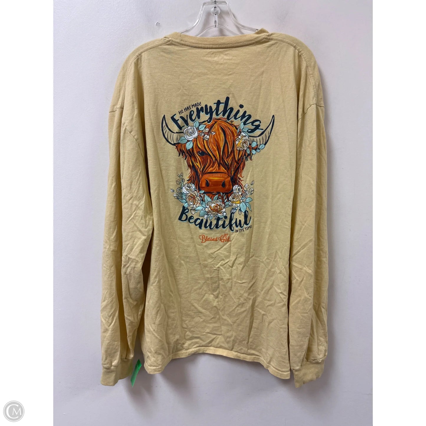 Top Long Sleeve By Clothes Mentor In Yellow, Size: 2x