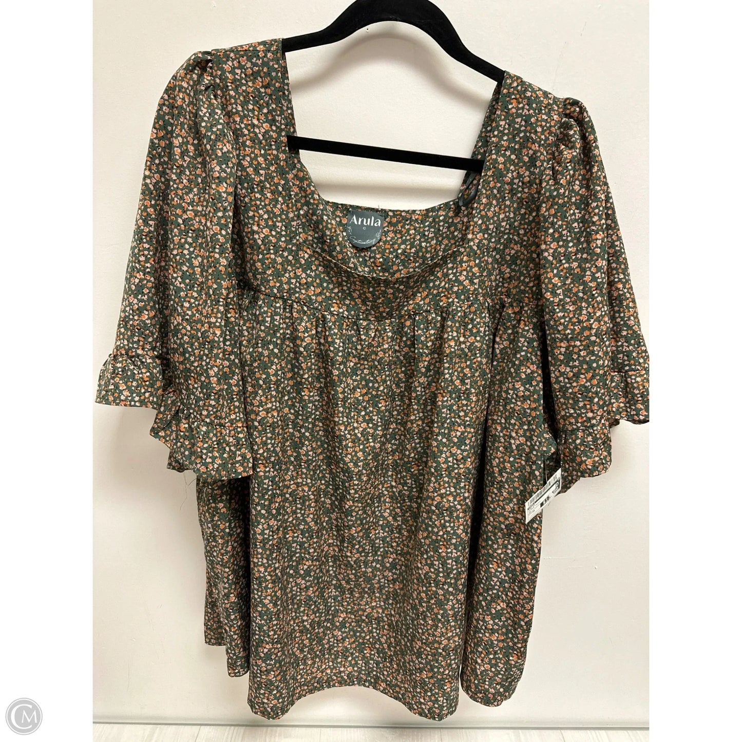 Top Short Sleeve By Arula In Floral Print, Size: 3x