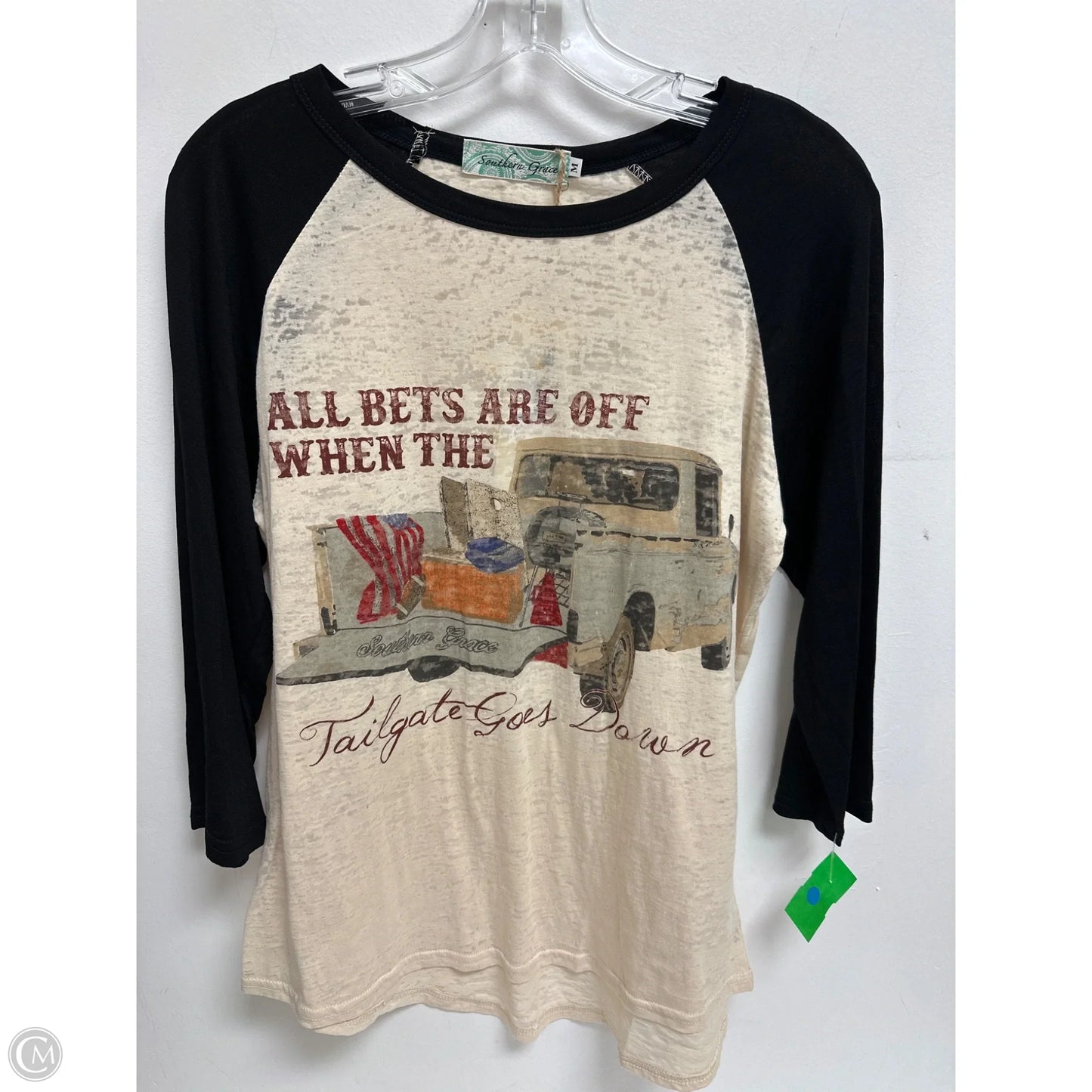 Top Long Sleeve By Southern Grace In Black, Size: M