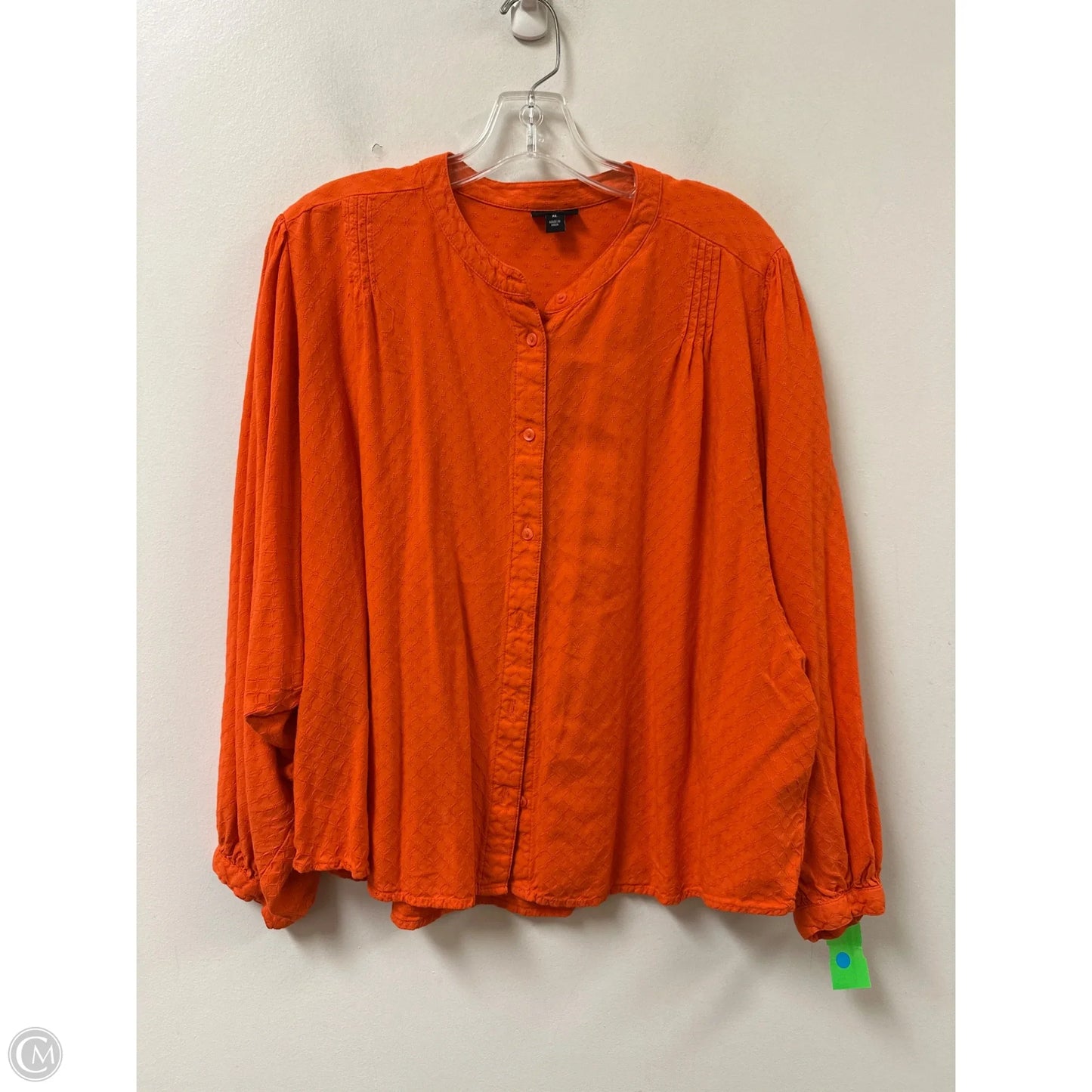 Top Long Sleeve By Ana In Orange, Size: Xl