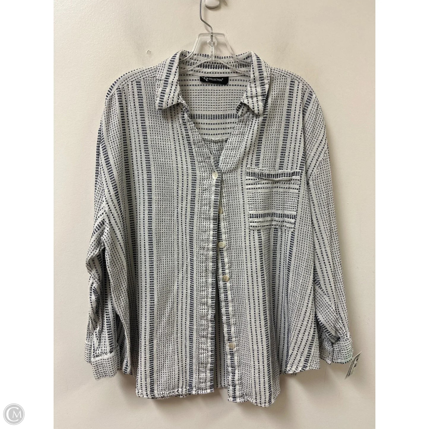 Top Long Sleeve By Clothes Mentor In Cream, Size: Xl