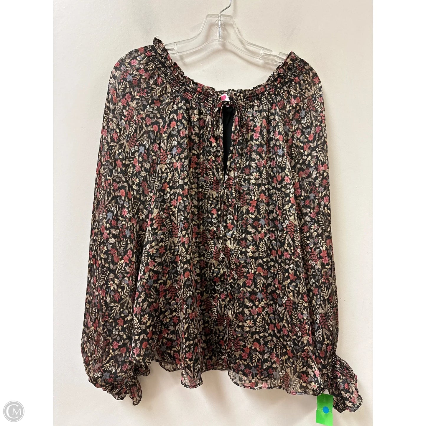 Top Long Sleeve By Buddy Love In Floral Print, Size: M