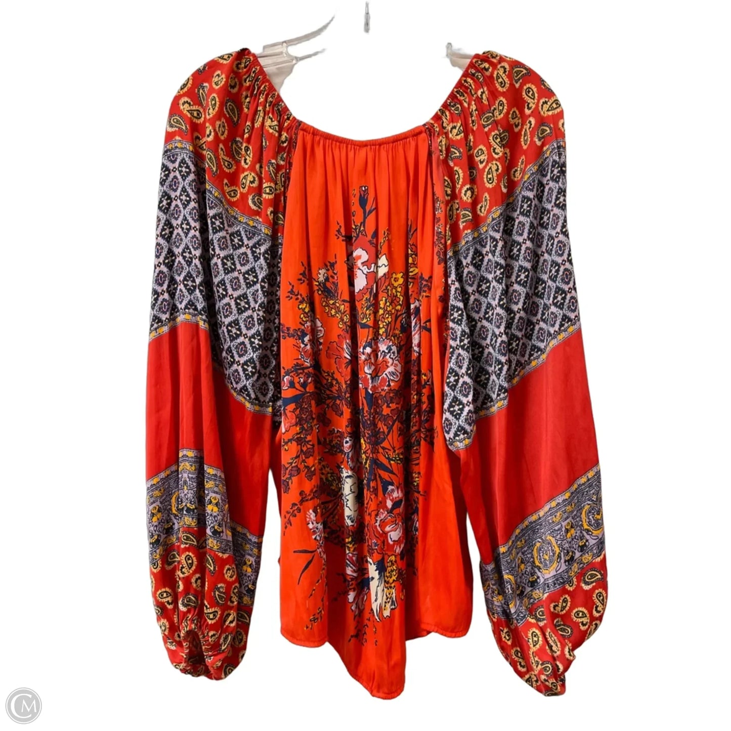 Top Long Sleeve By Free People In Orange, Size: Xs