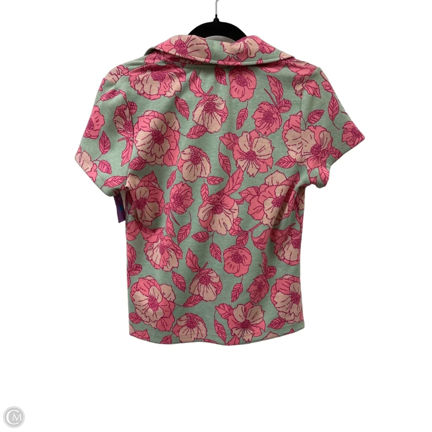Sweater Short Sleeve By Maeve In Green & Pink, Size: M