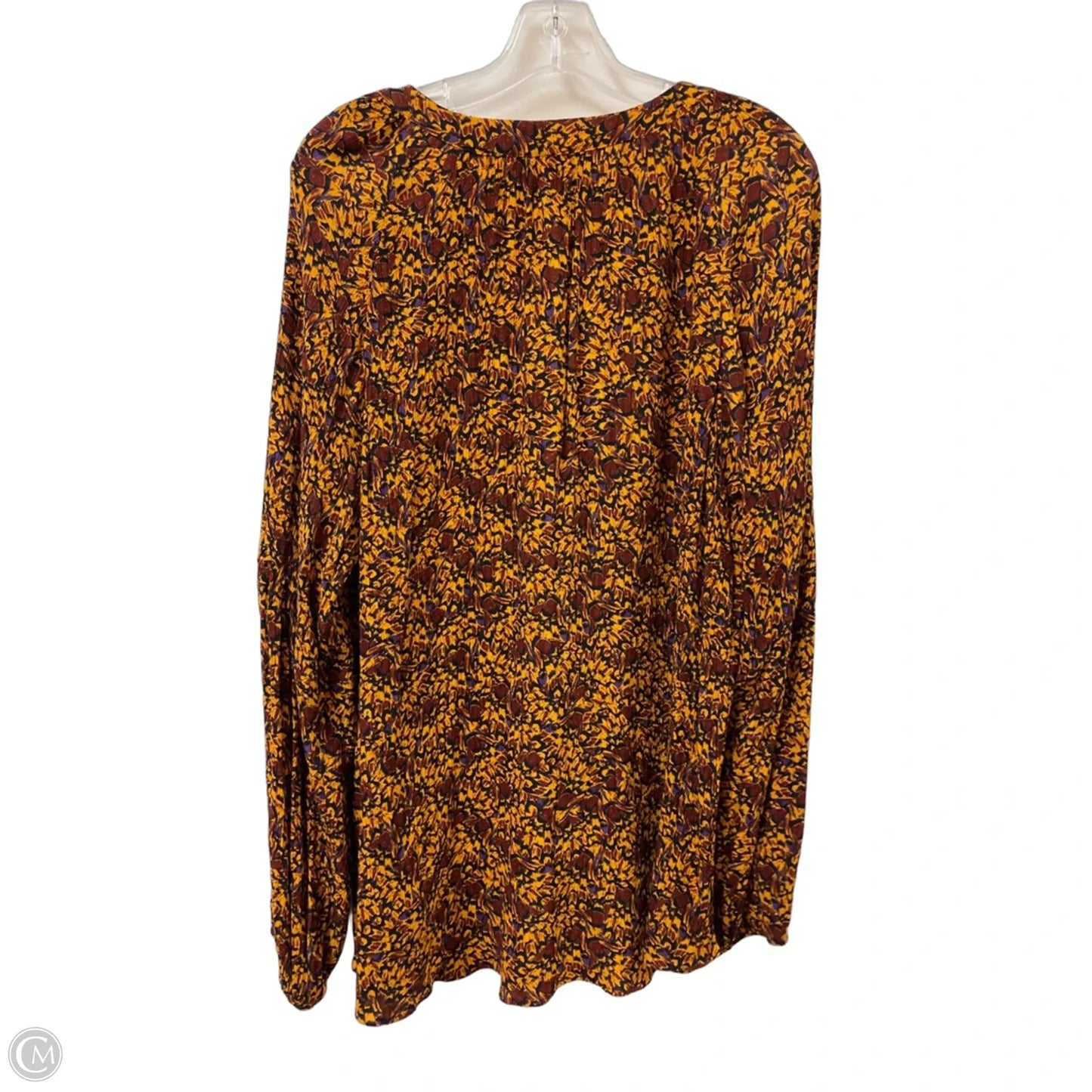 Blouse Long Sleeve By White House Black Market In Orange, Size: Xl