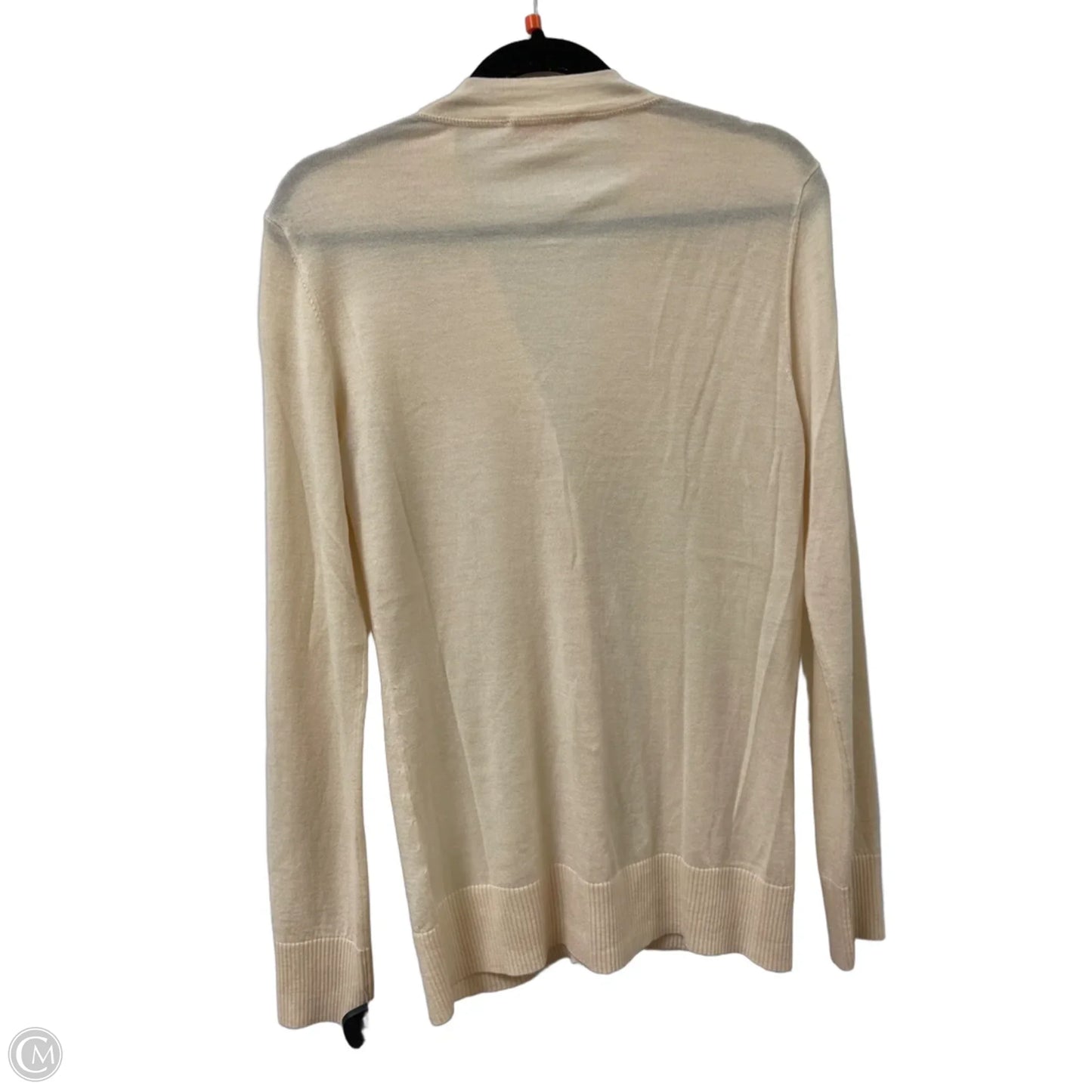 Sweater Cardigan Designer By Tory Burch In Cream, Size: M