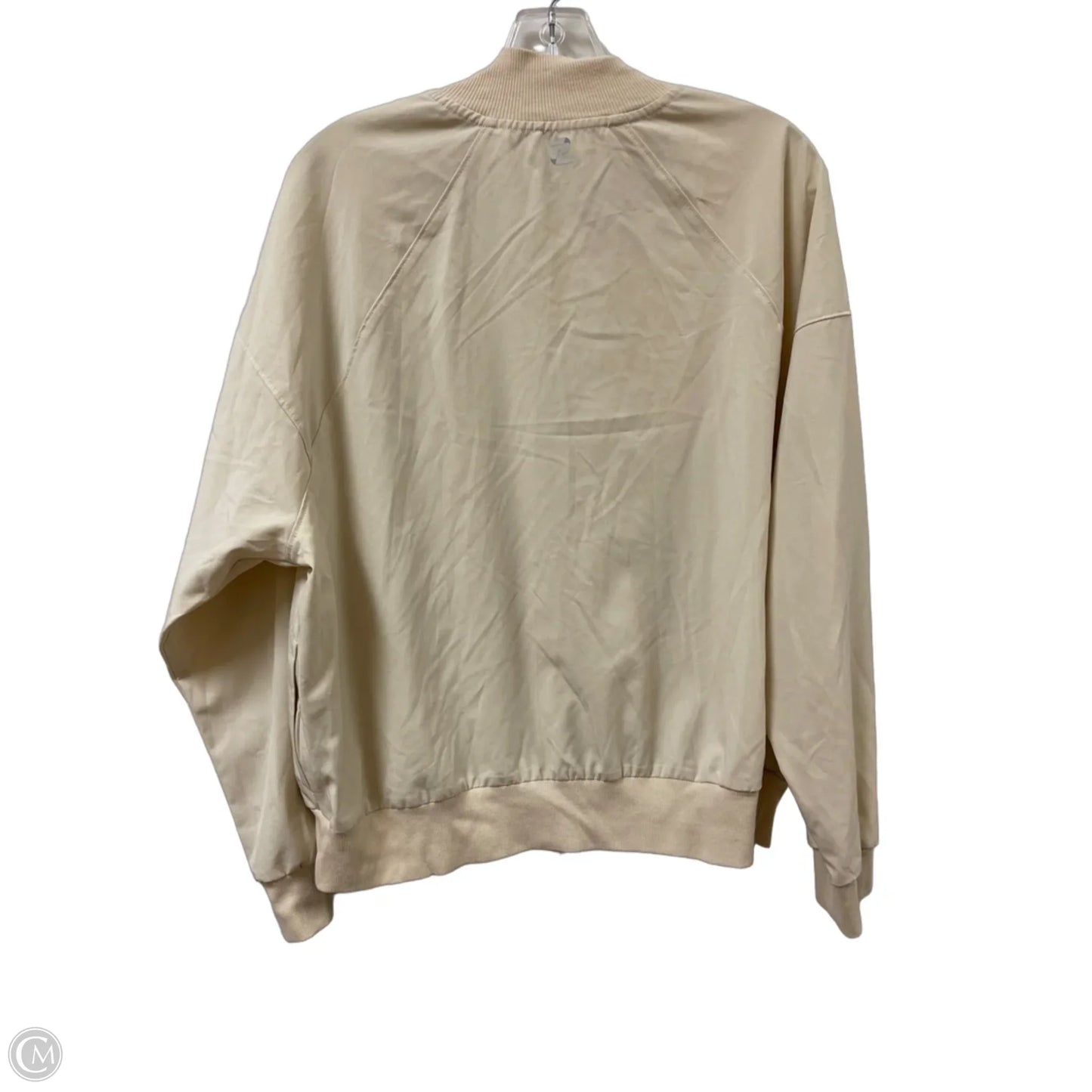 Athletic Jacket By Zelos In Cream, Size: M
