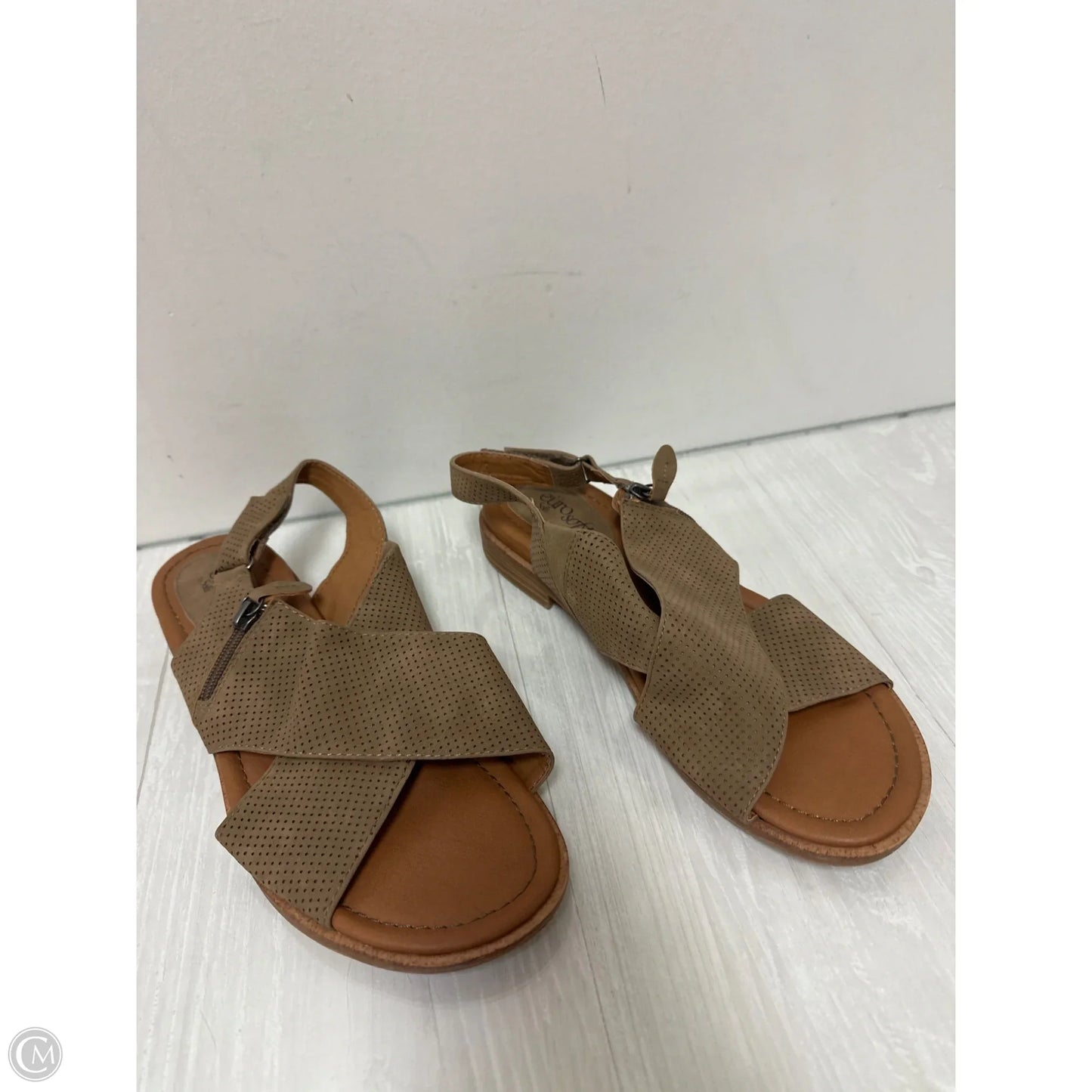 Sandals Flats By Sofft In Brown, Size: 10