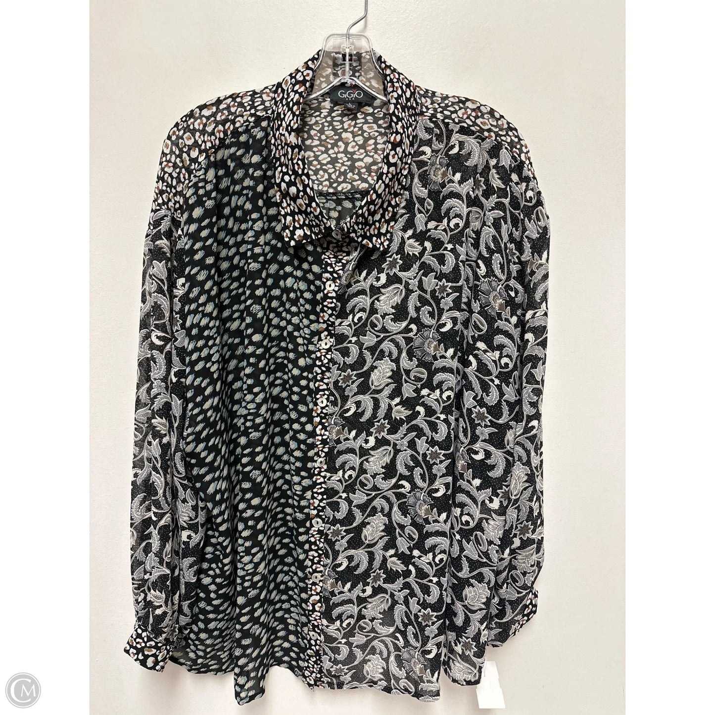 Blouse Long Sleeve By Gigio In Floral Print, Size: L