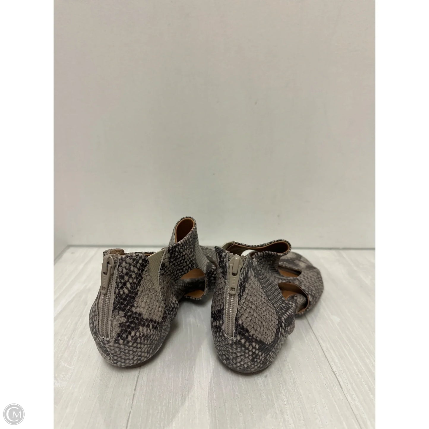 Sandals Flats By Sofft In Animal Print, Size: 7.5