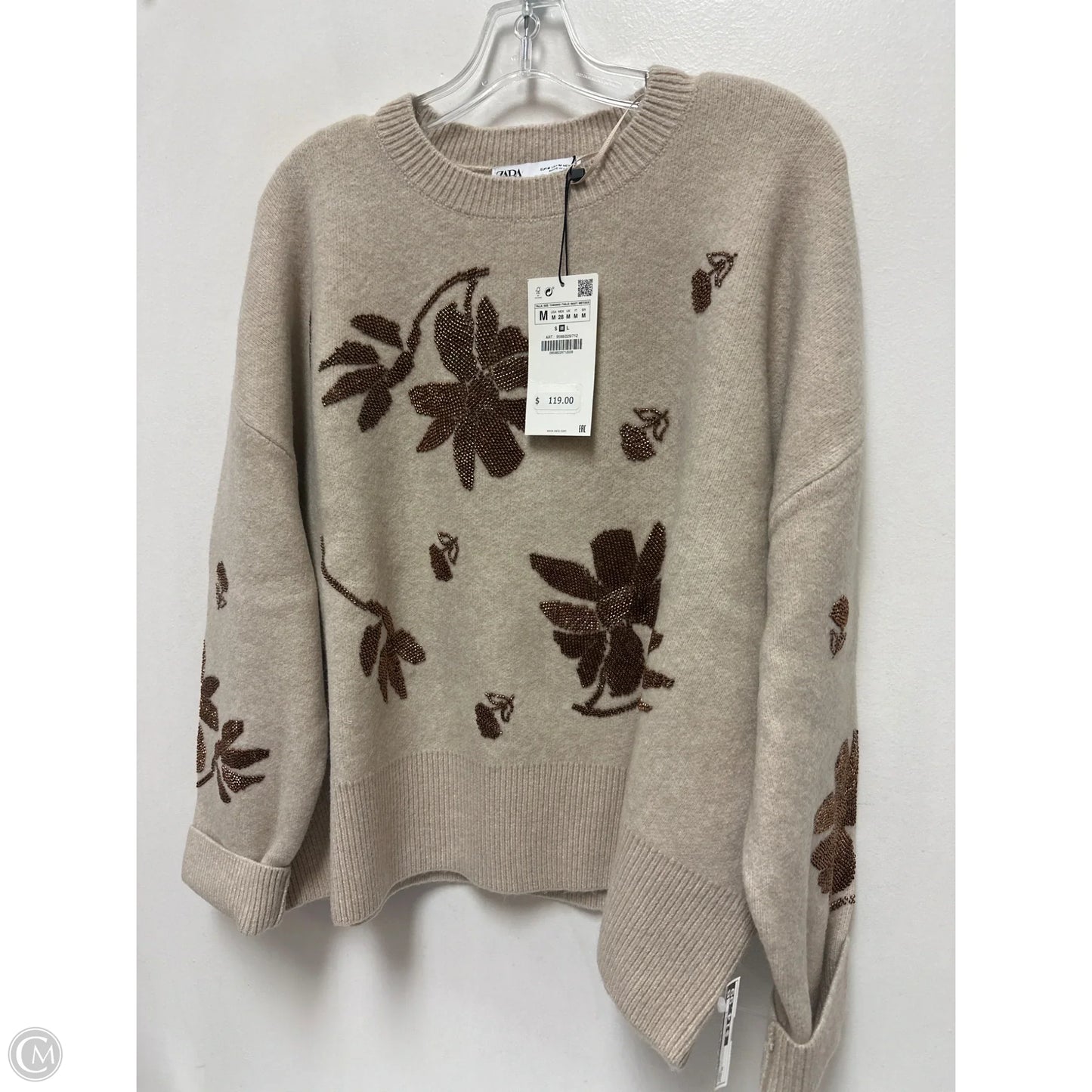 Sweater By Zara In Tan, Size: M