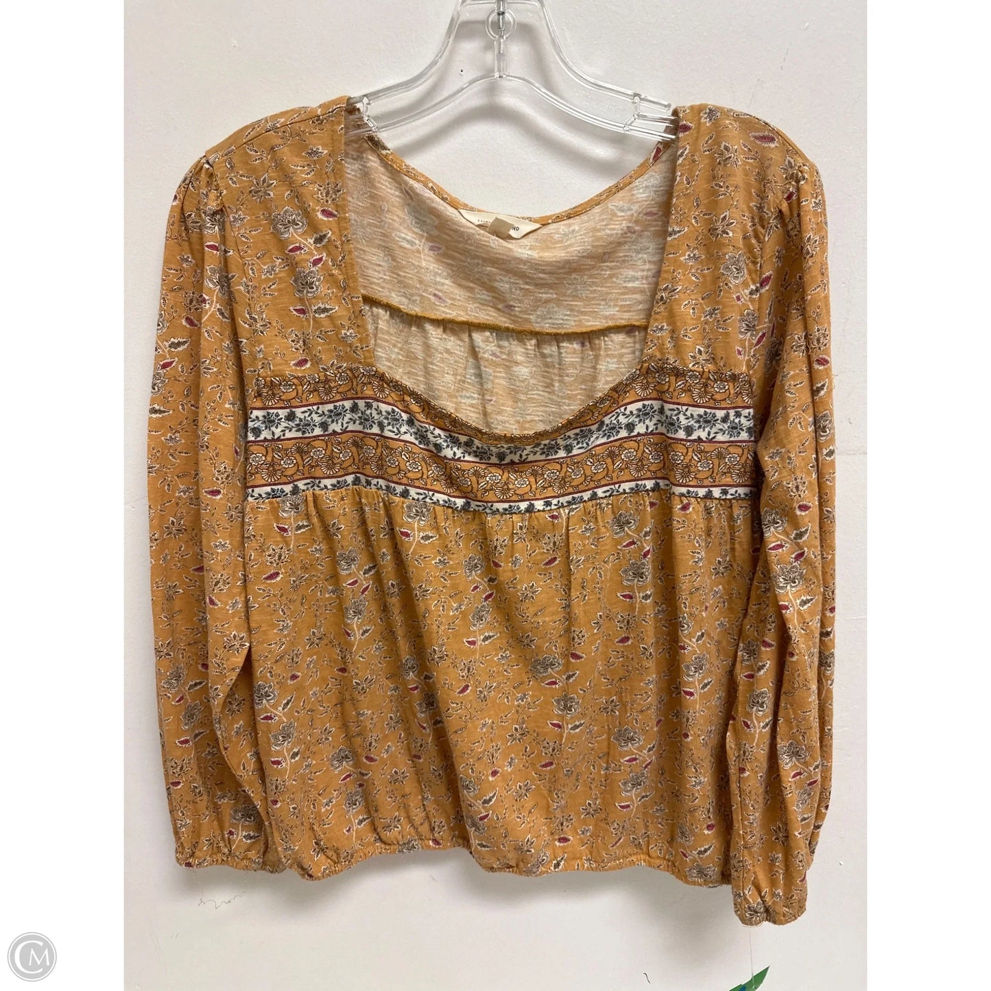 Top Long Sleeve By Lucky Brand In Yellow, Size: L