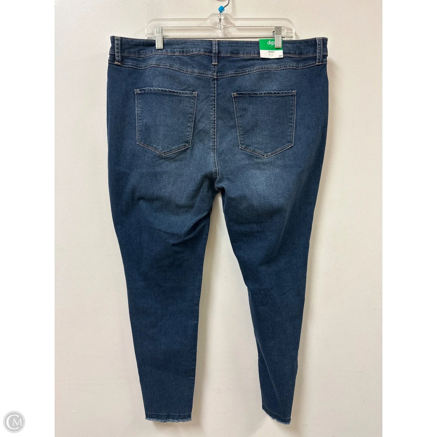 Jeans Skinny By Dip In Black Denim, Size: 22