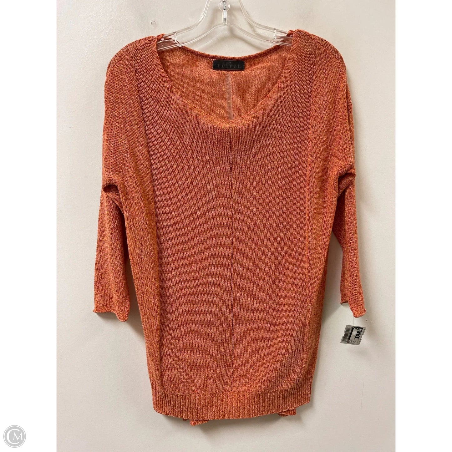 Top Long Sleeve By Velvet In Orange, Size: L