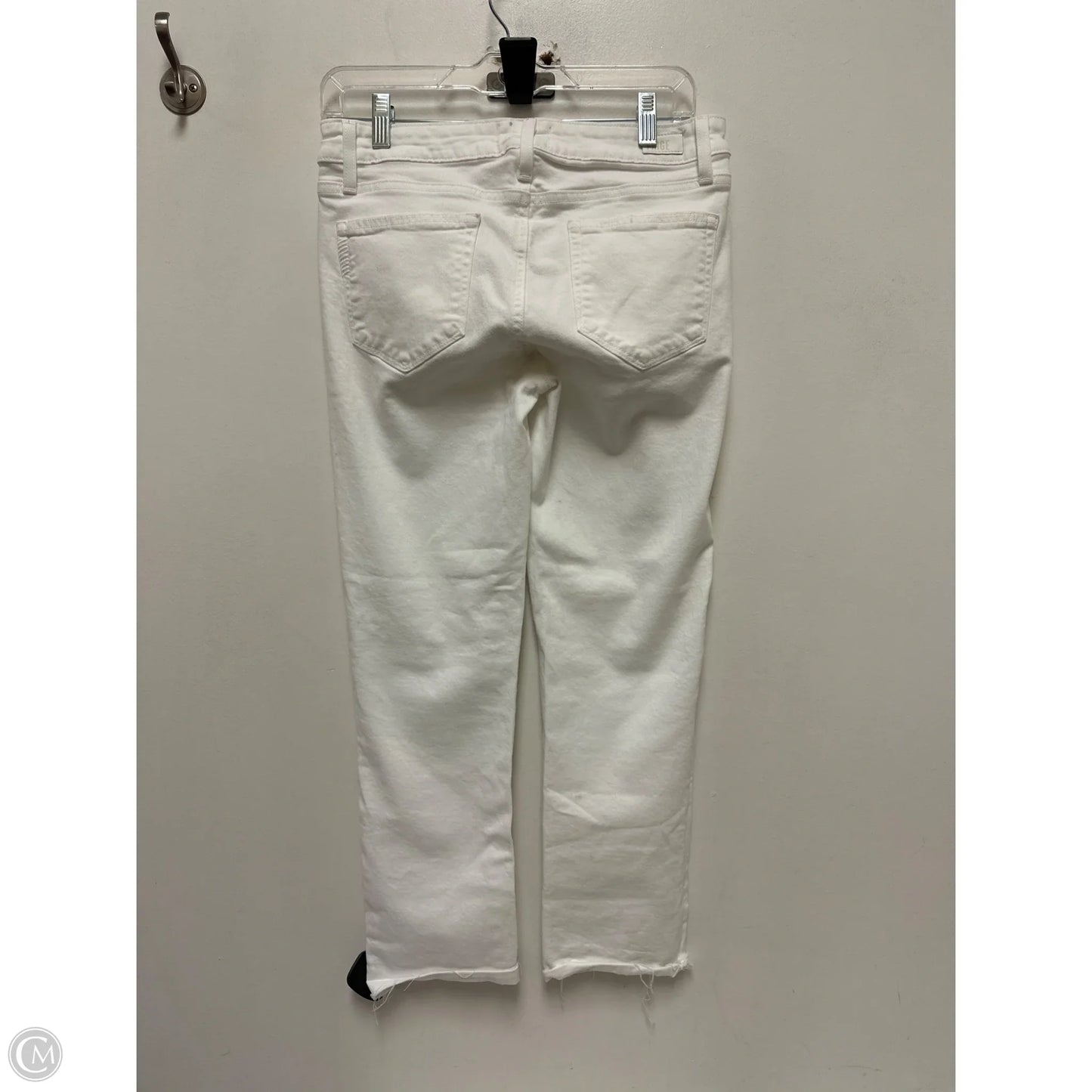 Jeans Skinny By Paige In White Denim, Size: 8