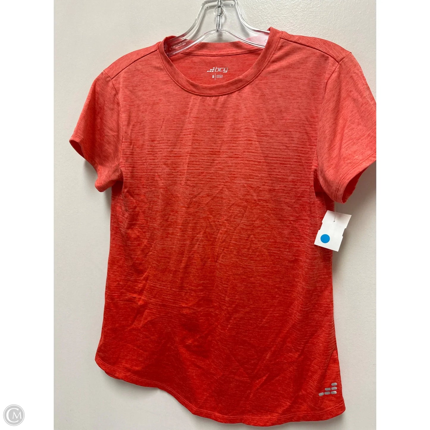 Athletic Top Short Sleeve By Bcg In Orange, Size: S