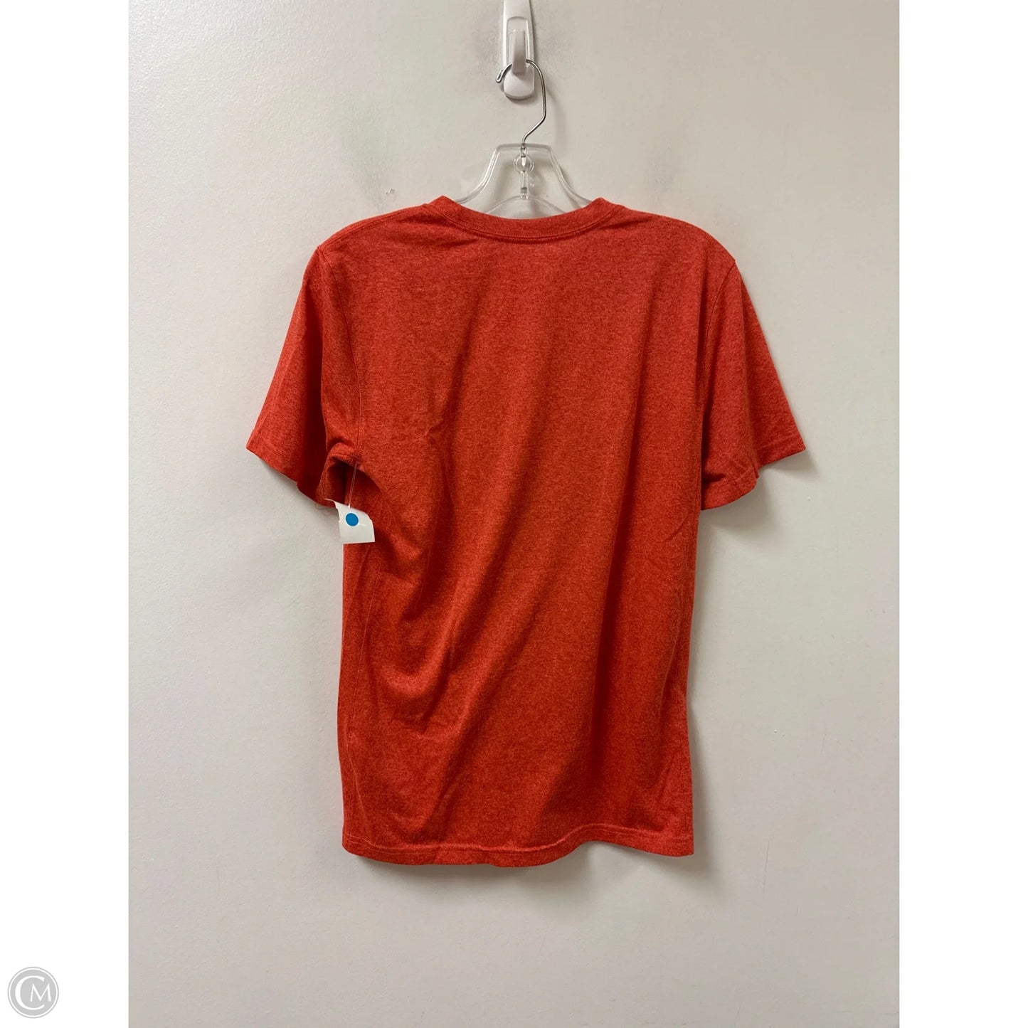 Athletic Top Short Sleeve By Nike In Orange, Size: S