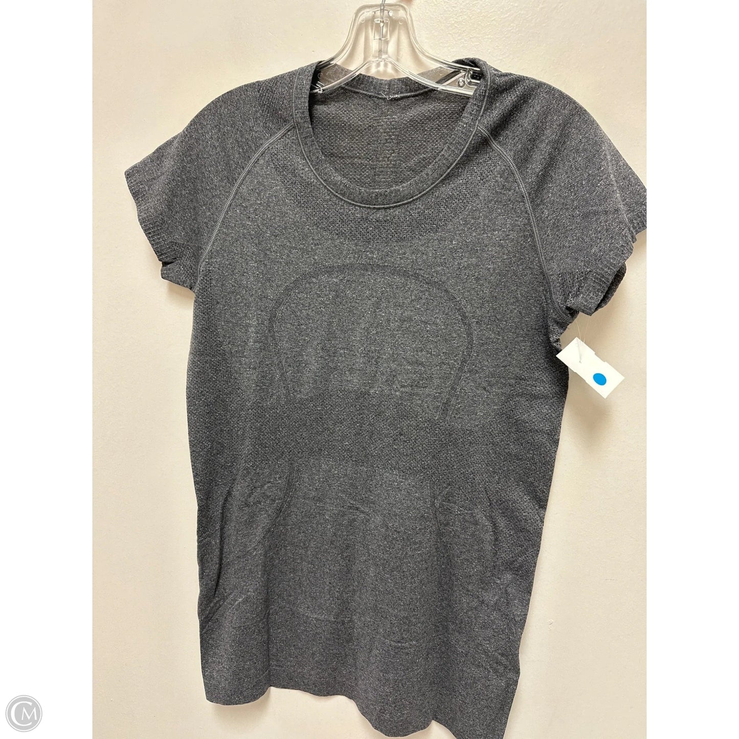 Athletic Top Short Sleeve By Lululemon In Grey, Size: S