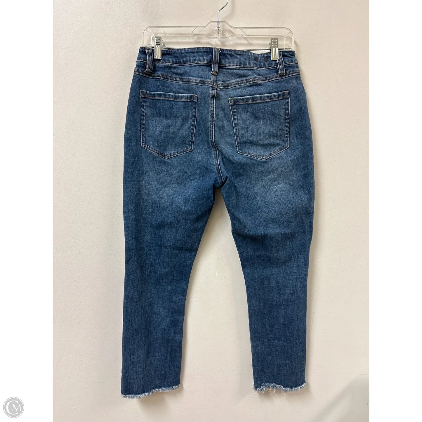 Jeans Cropped By Cabi In Blue Denim, Size: 8