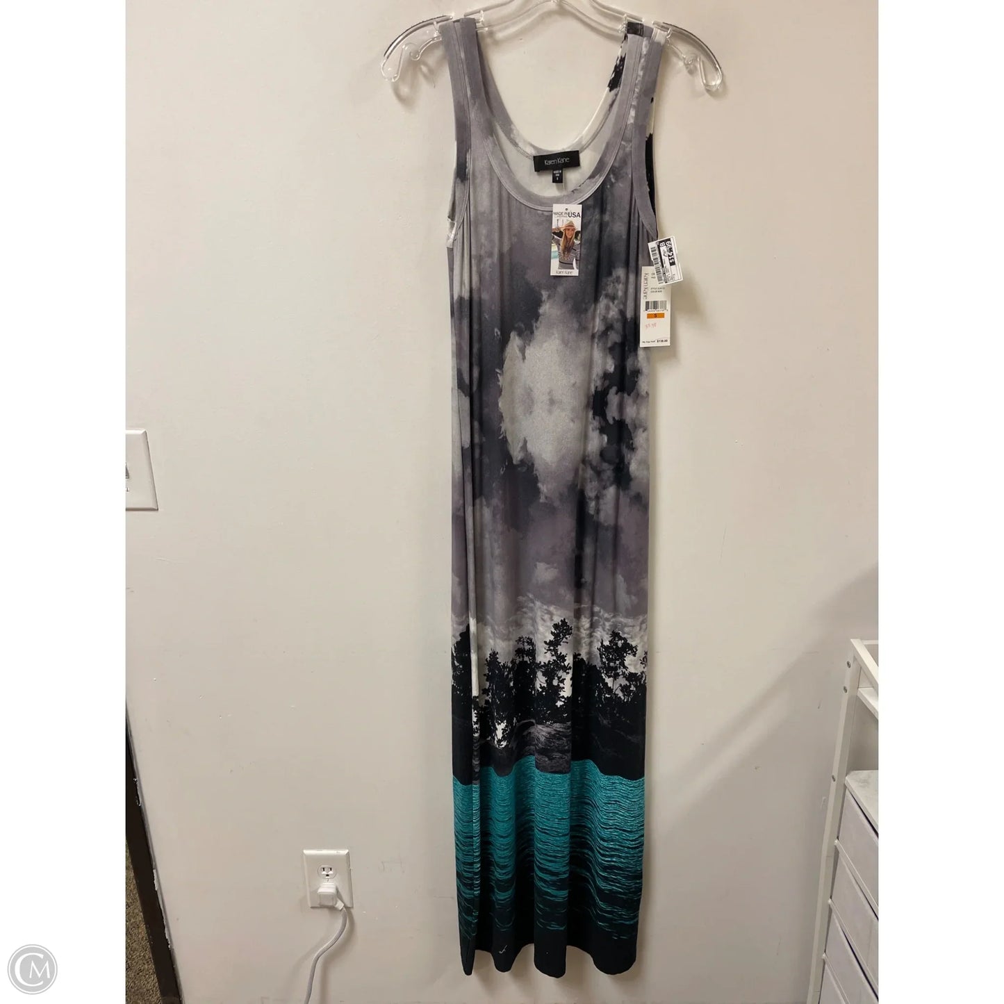 Dress Casual Maxi By Karen Kane In Blue & Grey, Size: S