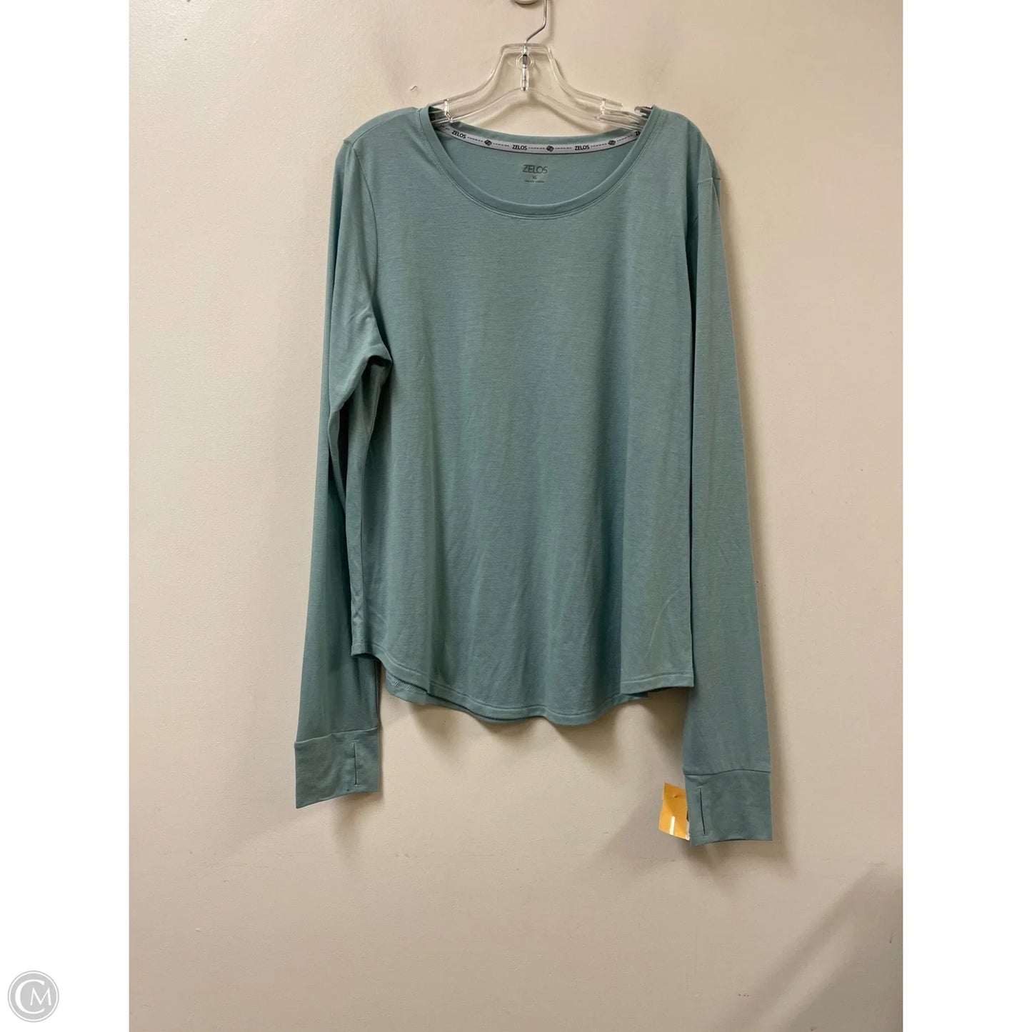 Athletic Top Long Sleeve Crewneck By Zelos In Blue, Size: Xl