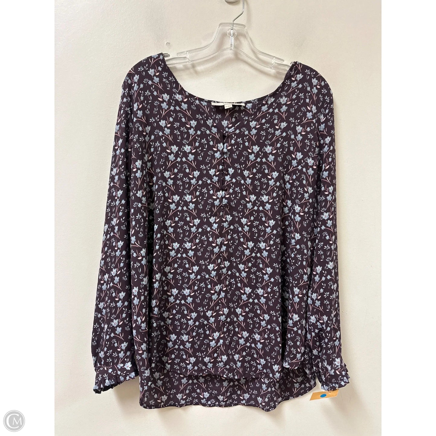Top Long Sleeve By Loft In Purple, Size: Xl
