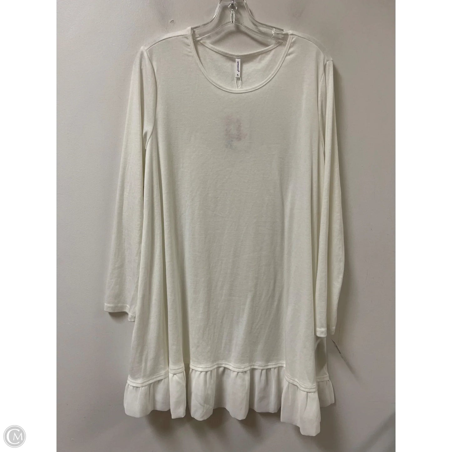 Tunic Long Sleeve By Clothes Mentor In White, Size: Xl