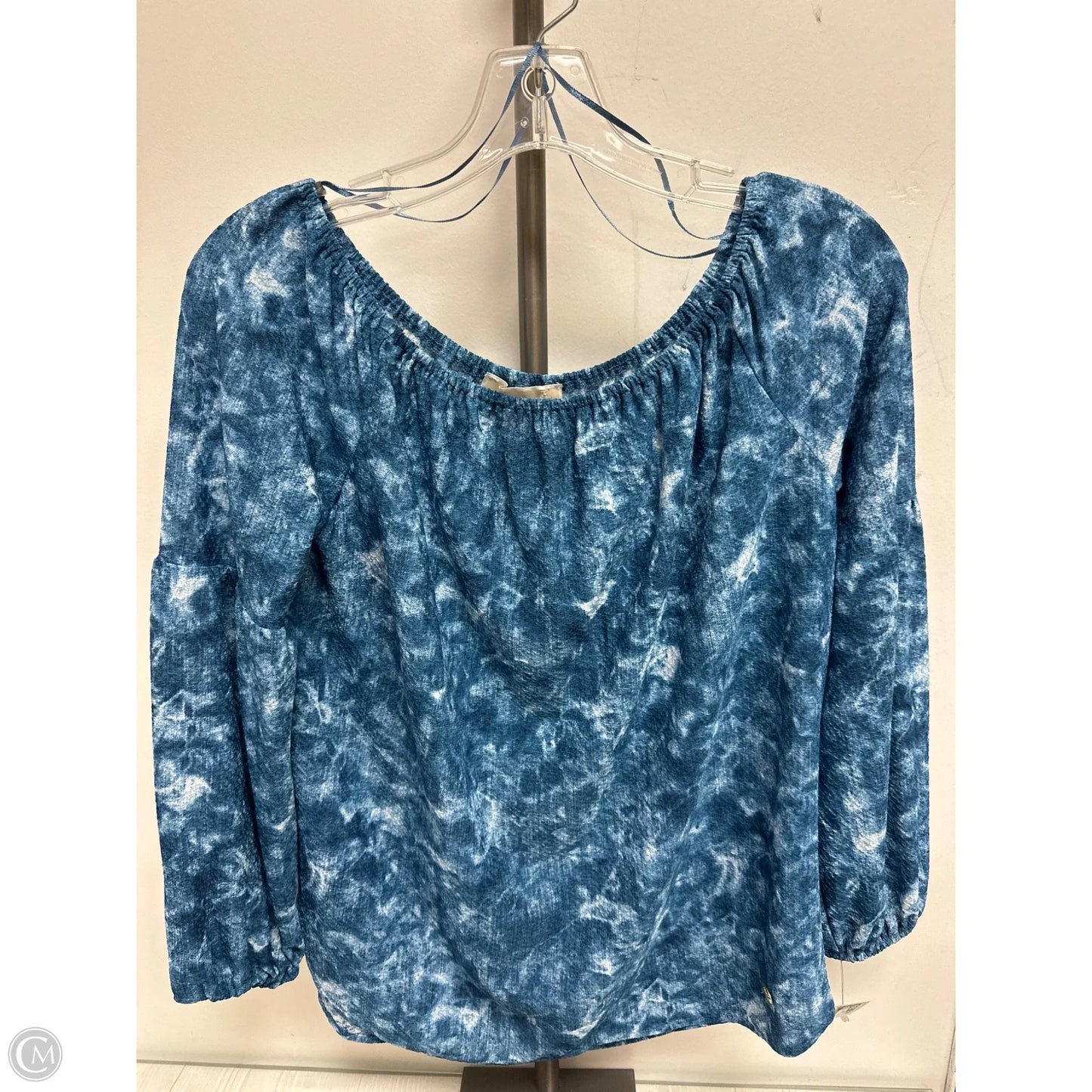 Top Long Sleeve By Michael By Michael Kors In Blue & White, Size: S