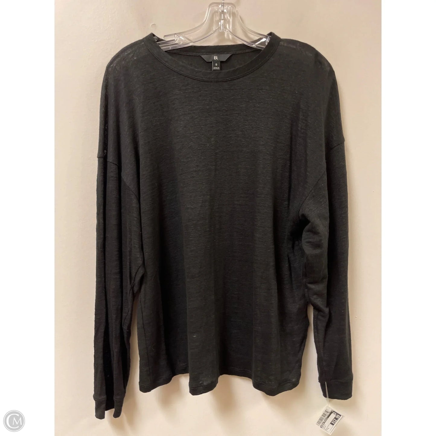 Top Long Sleeve By Banana Republic In Black, Size: S
