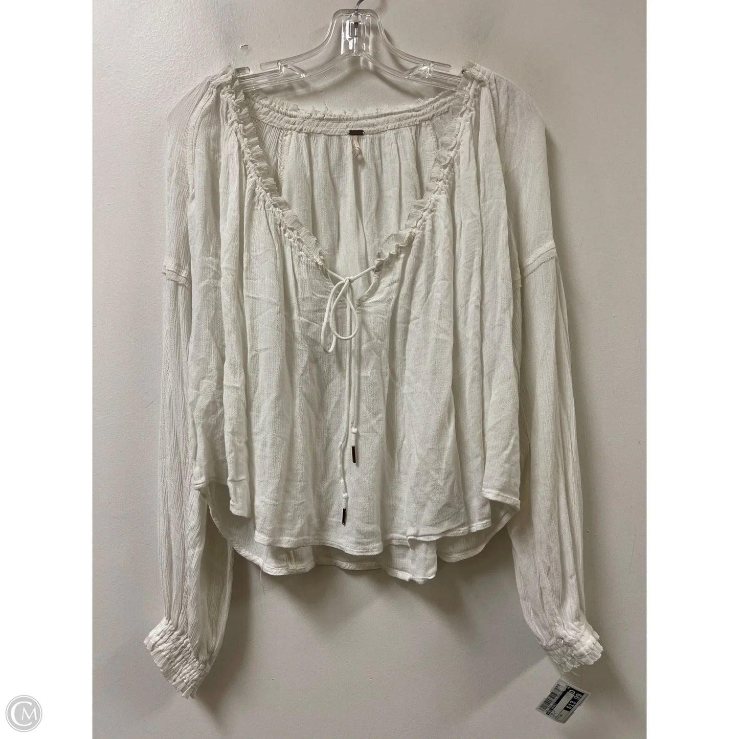 Top Long Sleeve By Free People In White, Size: Xs