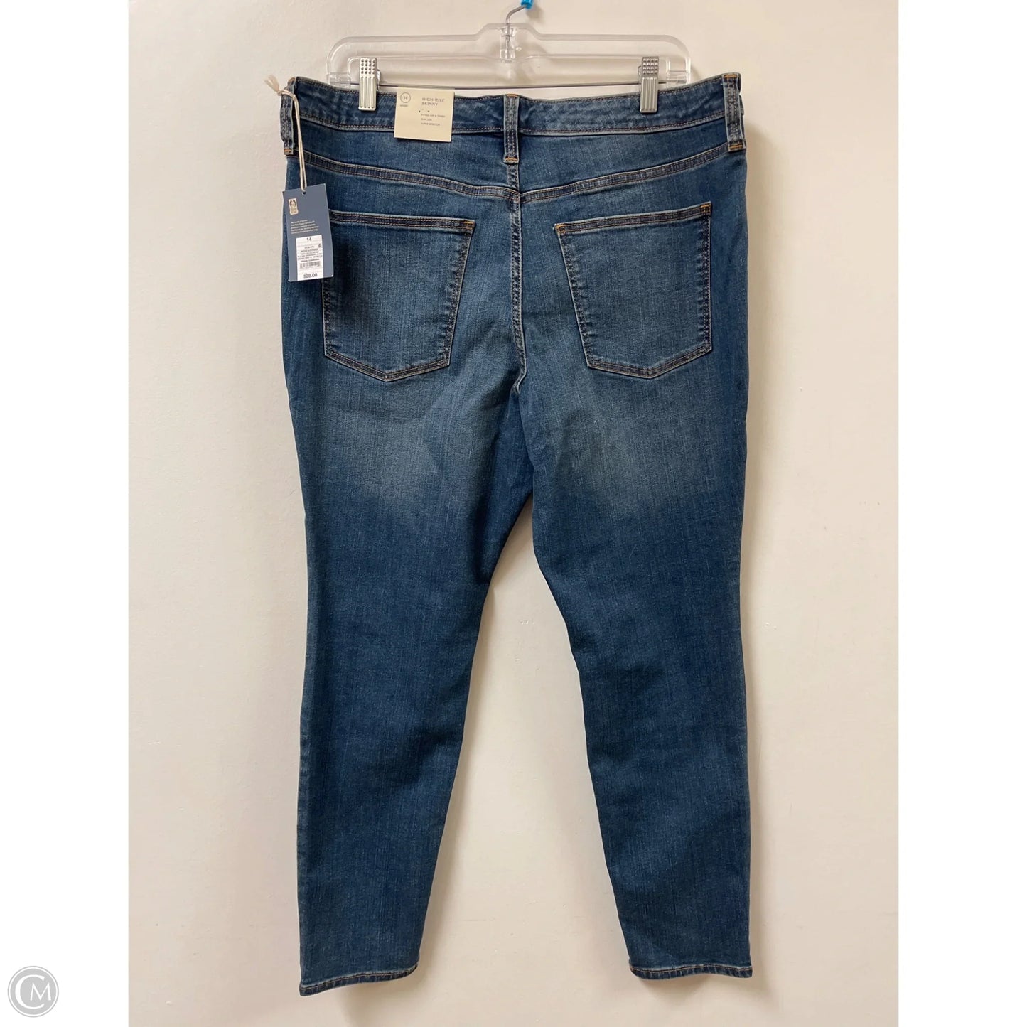 Jeans Skinny By Universal Thread In Blue Denim, Size: 14